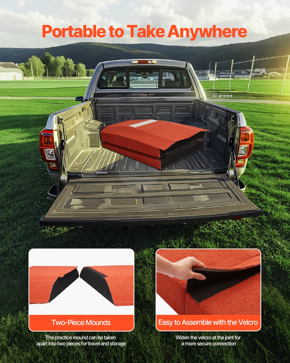 VEVOR 127 in Pitching Mound Portable Pitcher Mound Baseball Softball Training