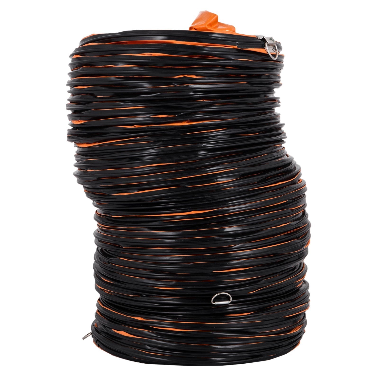 VEVOR Flexible PVC Ducting, 25 ft / 7.6 m, Portable High Performance PVC Duct Hosing, Fit for 12 Inch / 300 mm Diameter Exhaust Fan Portable Ventilation Fan Strong Vinyl Material Orange