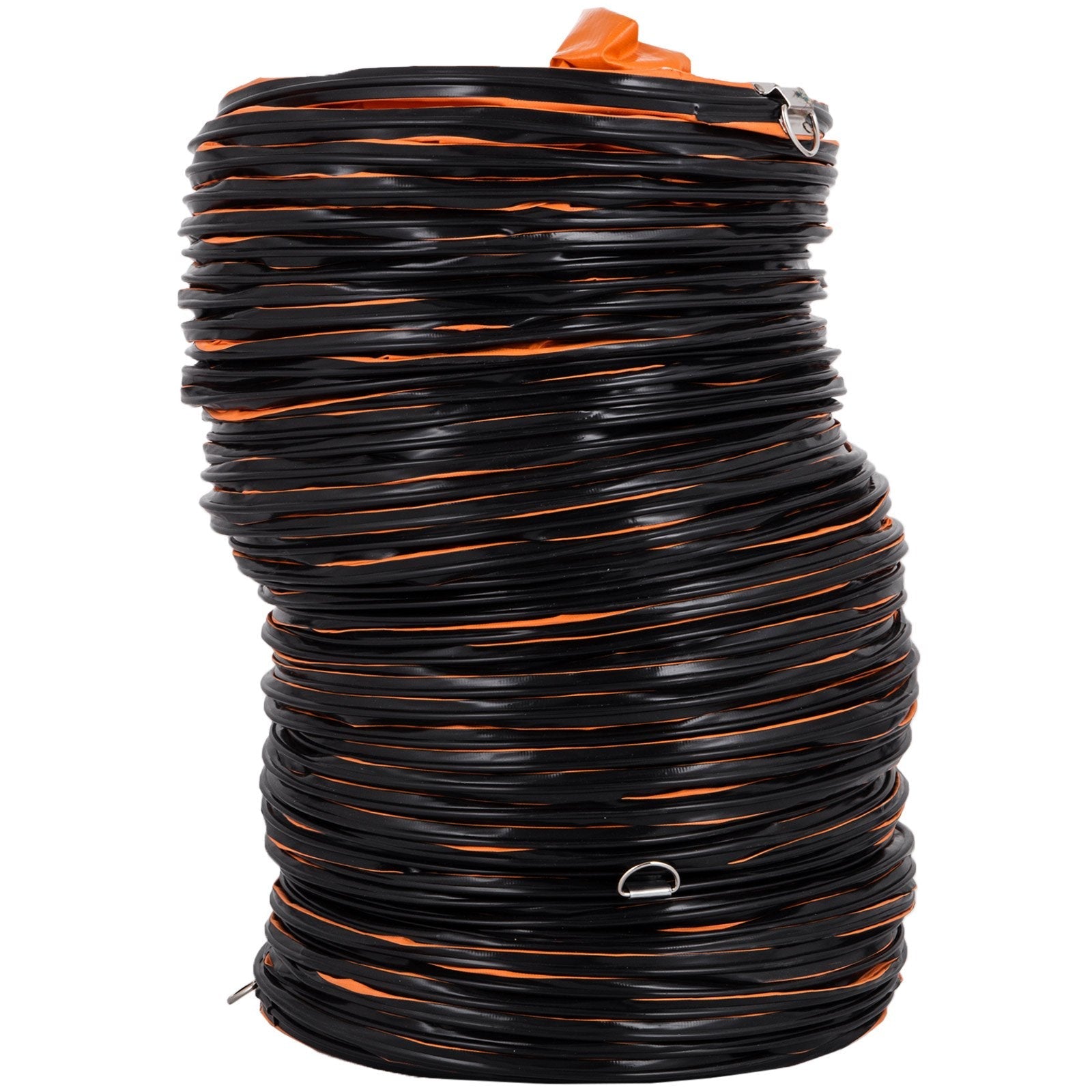 VEVOR PVC Flexible Ducting, 32 ft / 10 m, Strong Vinyl Material PVC Flexible Duct Hosing, Fit 10 Inch / 250 mm Diameter Portable Ventilation Fan Exhaust Fan, Orange (32FT/10m-10inch/250mm)