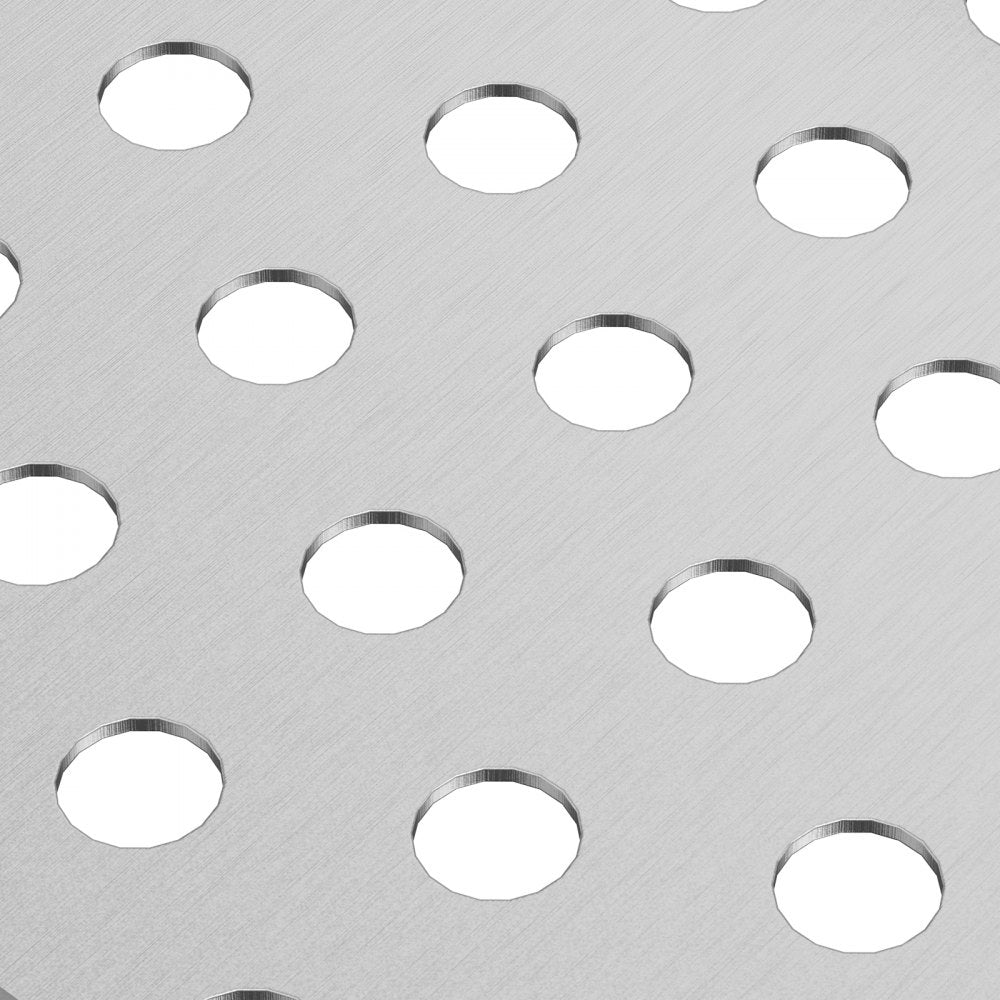 VEVOR Gutter Guard, 6 inch Width, Aluminum Leaf Filter DIY Gutter Cover, 52 PCS 208 ft Total Length, 0.157'' Hole Diameter & 0.02'' Thick Raptor Gutter Guards Fits Any Roof or Gutter Type