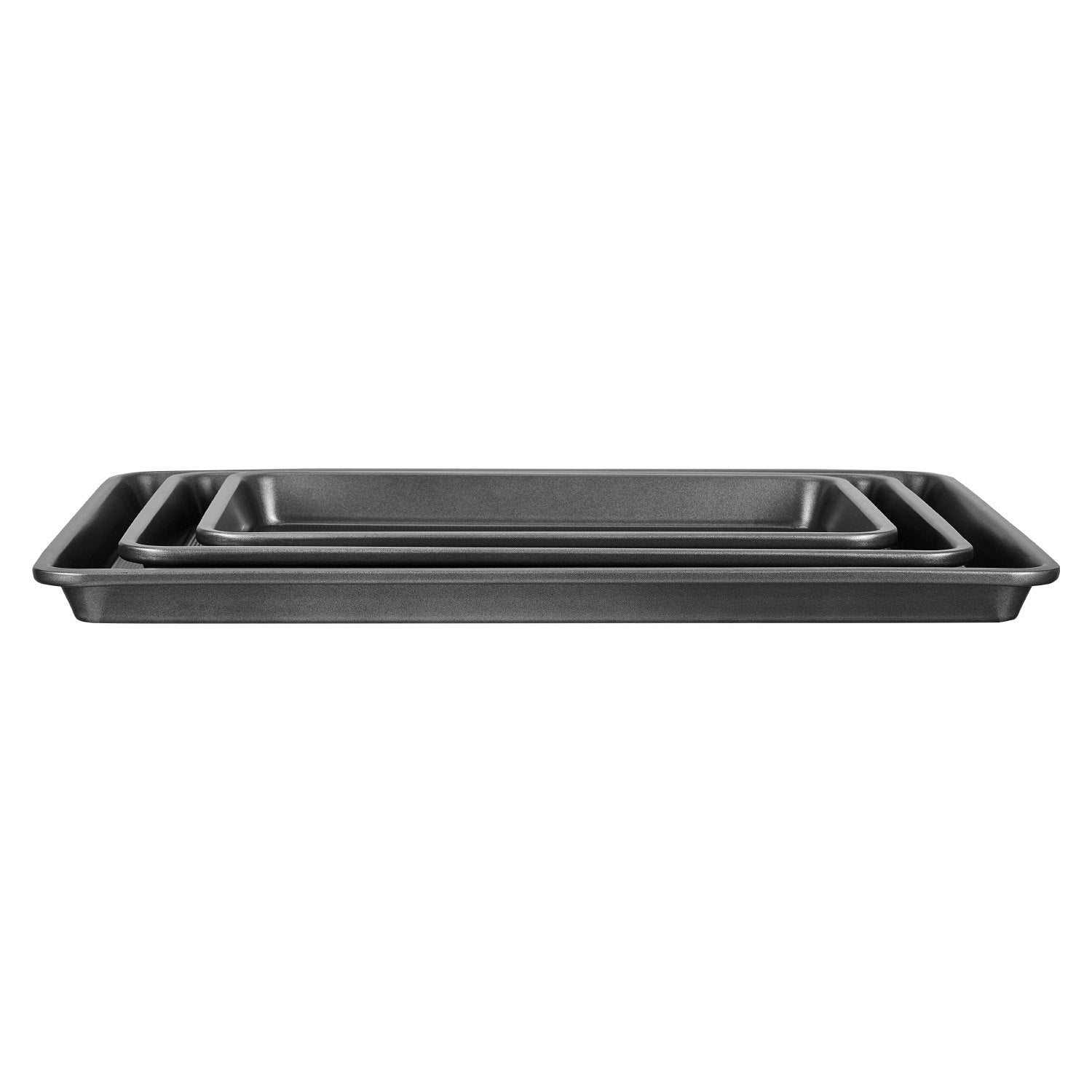 VEVOR Baking Pan Set 3-Piece Nonstick Carbon Steel Set with Silicone Handles