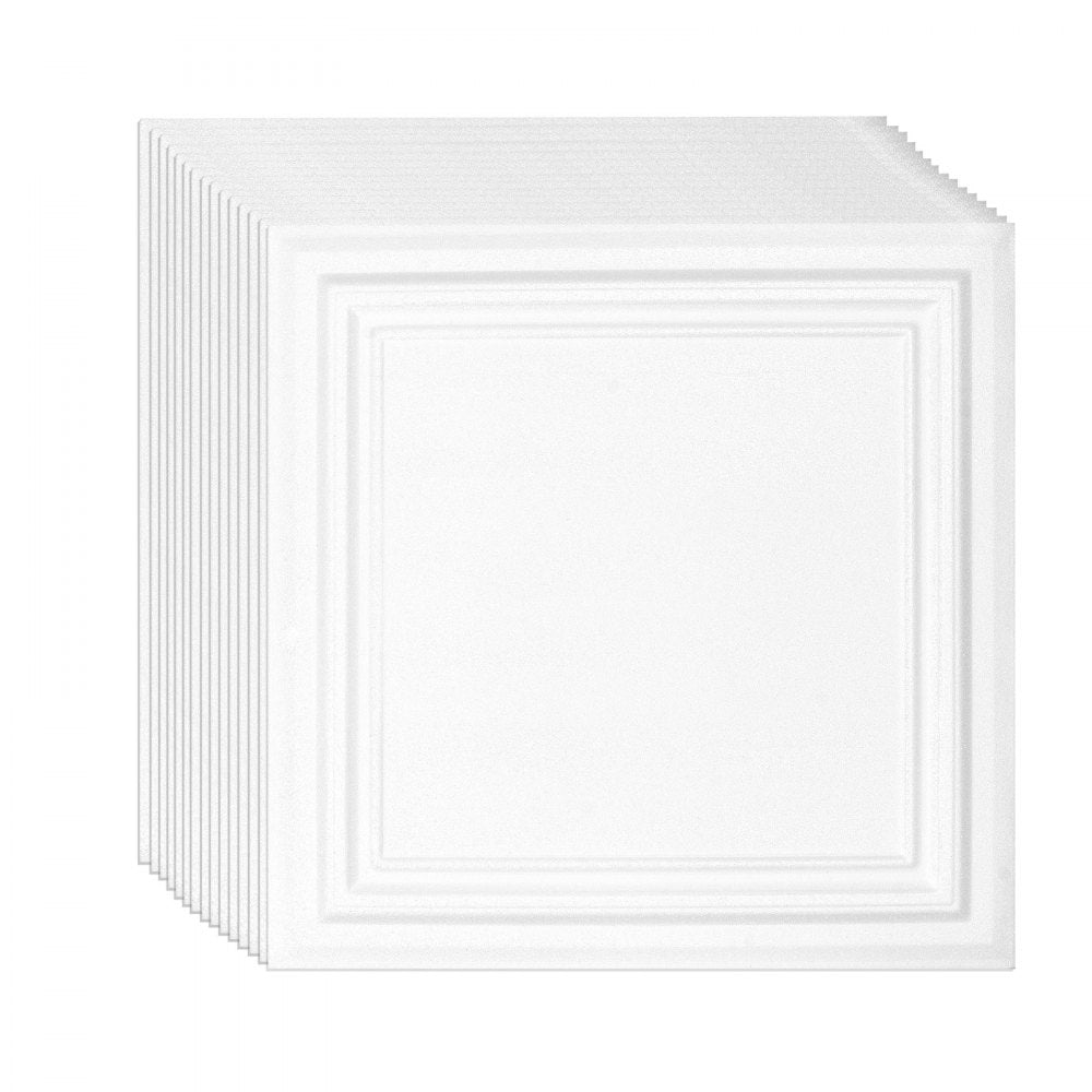 VEVOR Ceiling Tiles 16-Pack 20 x 20 in Polystyrene Easy Installation Glue-up