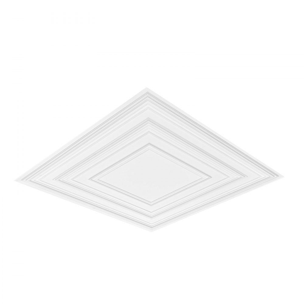 VEVOR Ceiling Tiles 12-Pack 24 x 24 in PVC Easy Installation White Peg Pattern