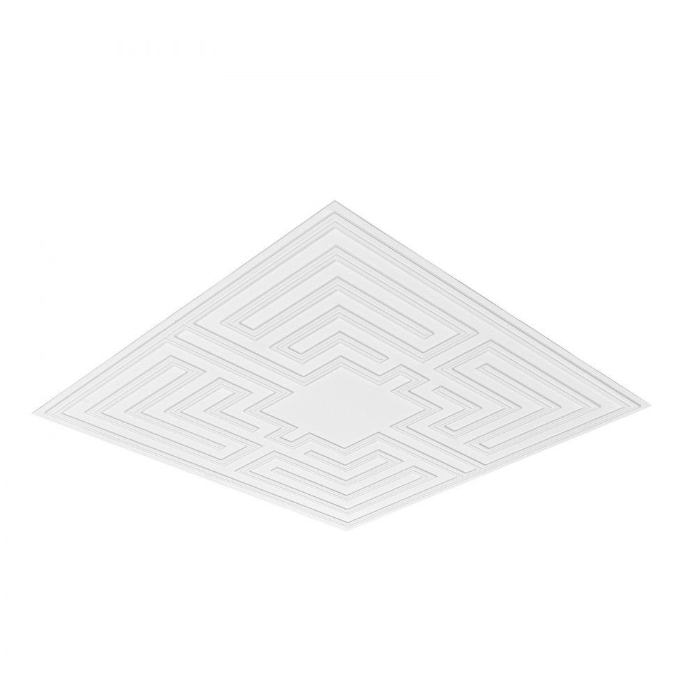 VEVOR Ceiling Tiles 12-Pack 24 x 24 in PVC Easy Installation White Echo Pattern