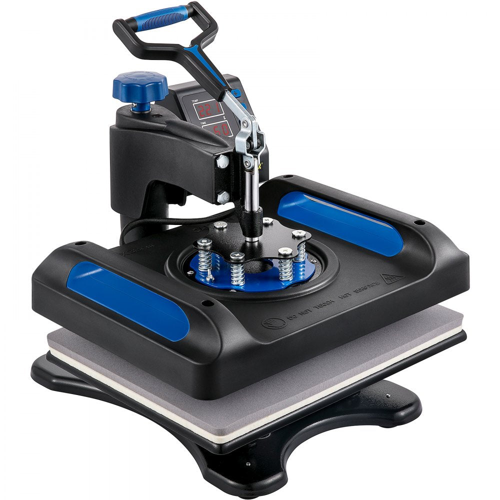 VEVOR Heat Press, 12 x 15inches 800W Heat Press Machine, Sublimation 5 in 1 Combo Sublimation Transfer, Dual Digital Heat Press Transfer, Vinyl Transfer Printer for T Shirts Mugs Caps Plates, Blue