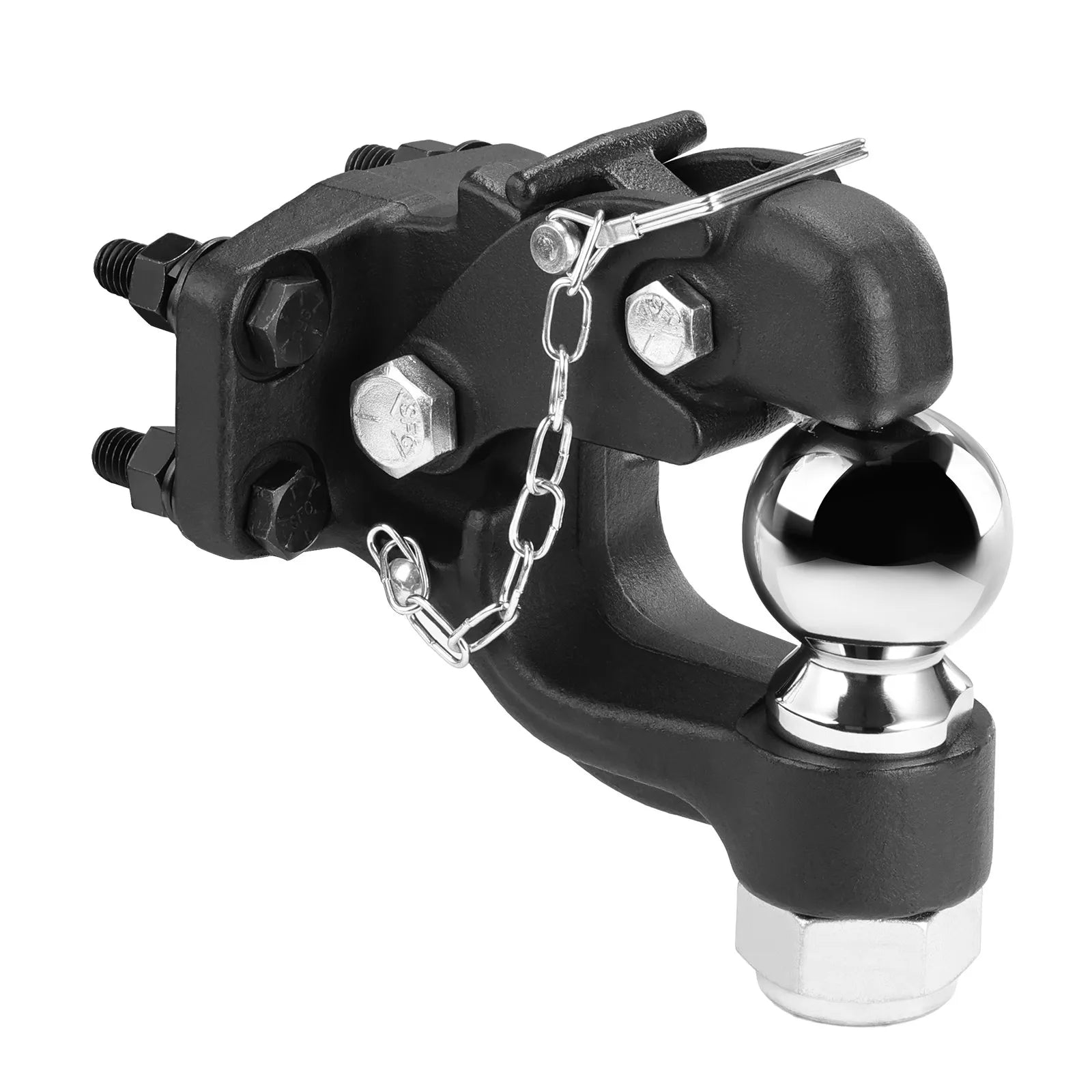 VEVOR Pintle Hitch 2-5/16" Mount Hitch Ball for 2.5"-3" Lunette Ring 30000 lbs