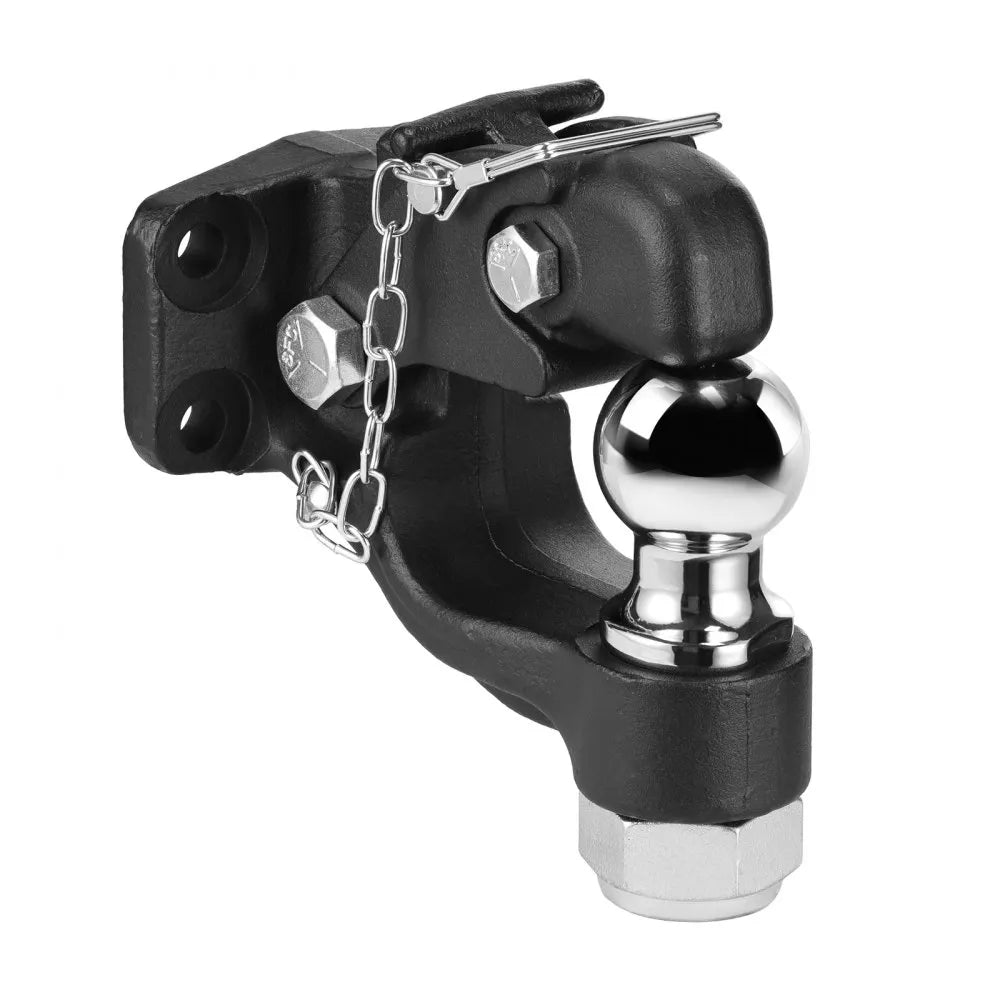 VEVOR Pintle Hitch Combination 2" Hitch Ball for 2.5"-3" Lunette Ring 20000 lbs