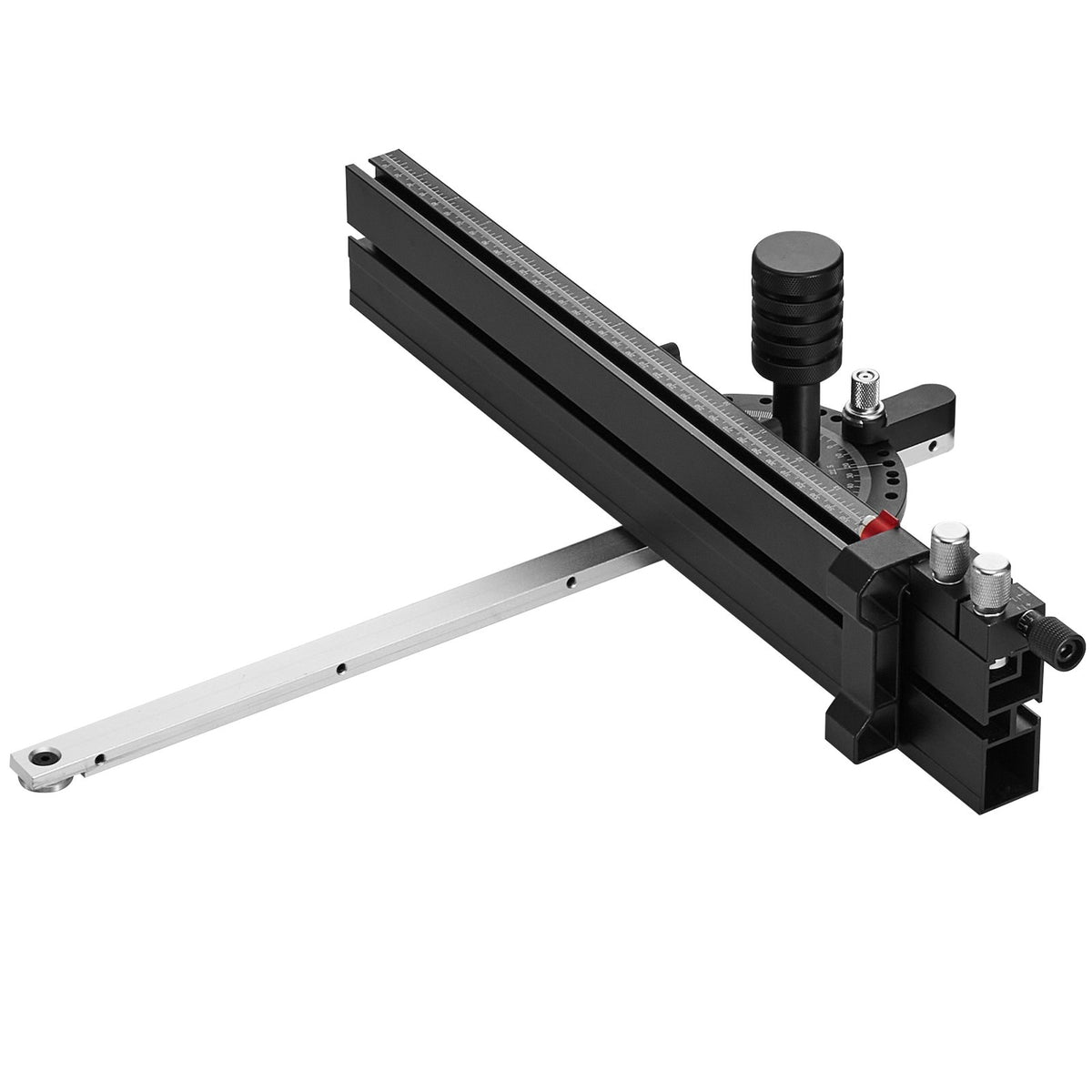 Precision Table Saw Miter Gauge with 18-Inch Grating, 15 Angle Stops & Adjustable Aluminum Alloy Head