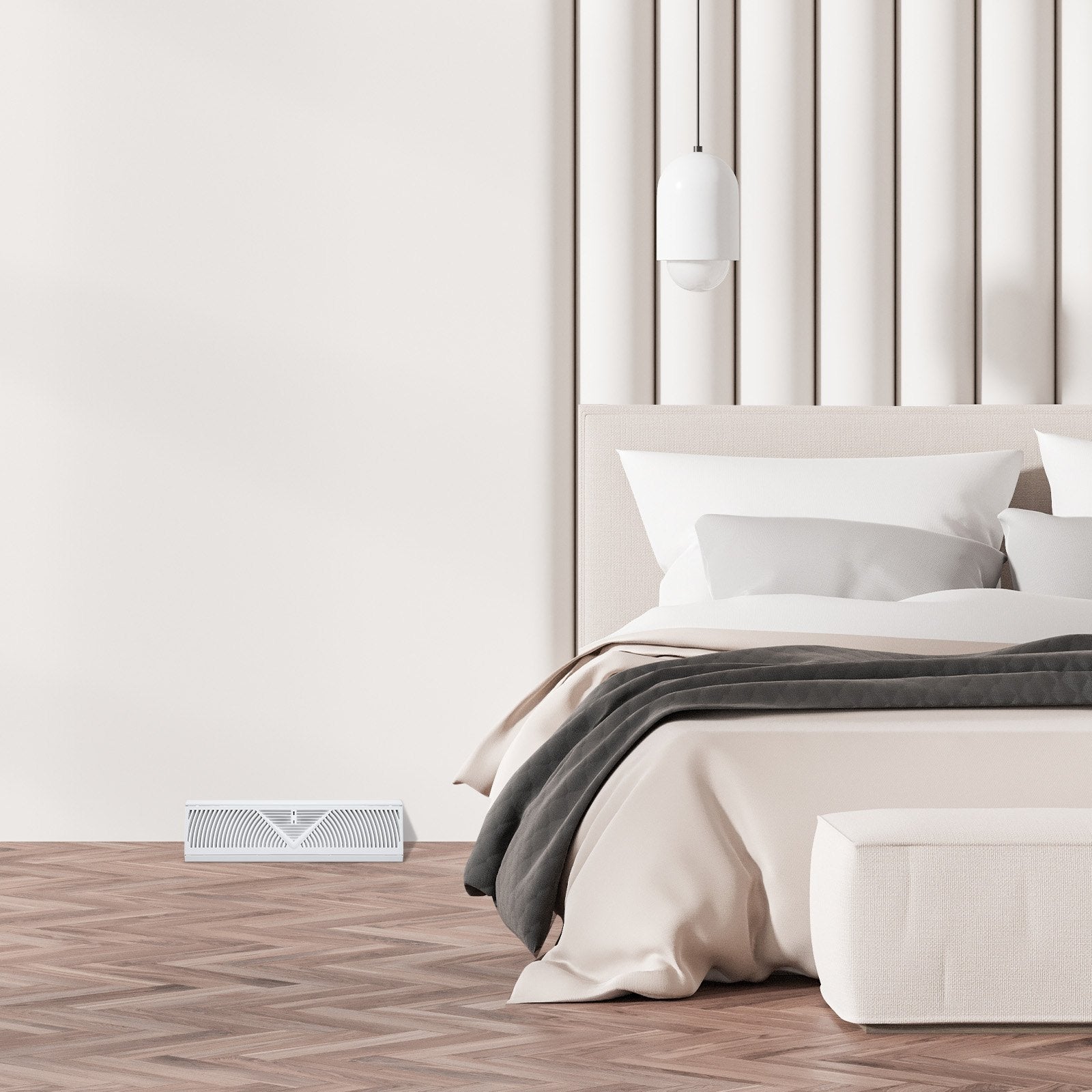 VEVOR Floor Registers 18-Inch 10-Pack Floor Vents for HVAC Baseboard Vents White