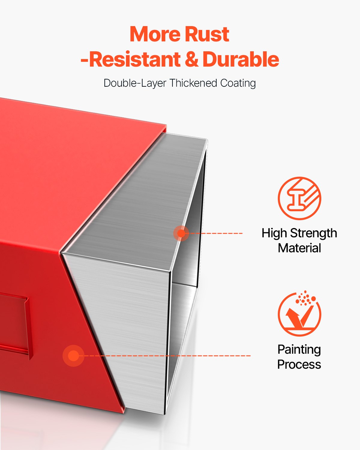 VEVOR Ballast Box 3 Point Category 1 Tractor Quick Tach Hitch Counterweight Red
