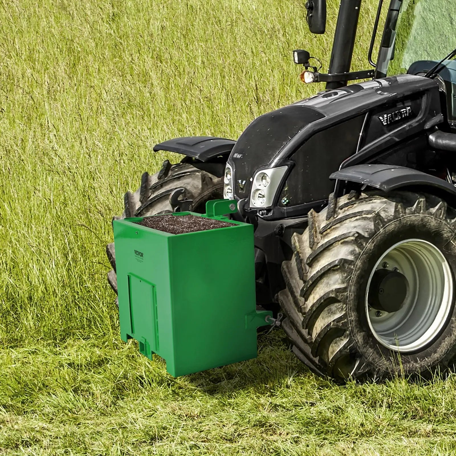 Vevor Tractor Ballast Box – 800 lb Capacity | Category 1 | Sliding Door | Heavy-Duty Steel