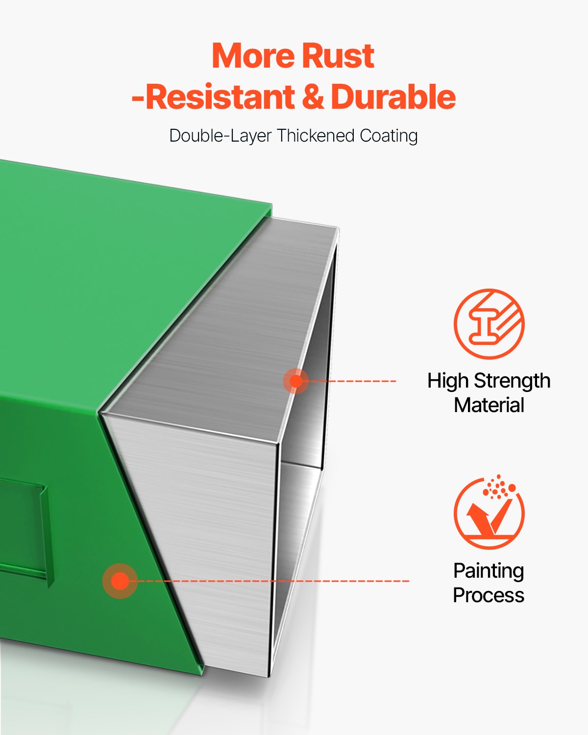 VEVOR Ballast Box 3 Point Category 1 Tractor Easy Tach Hitch Counterweight Green