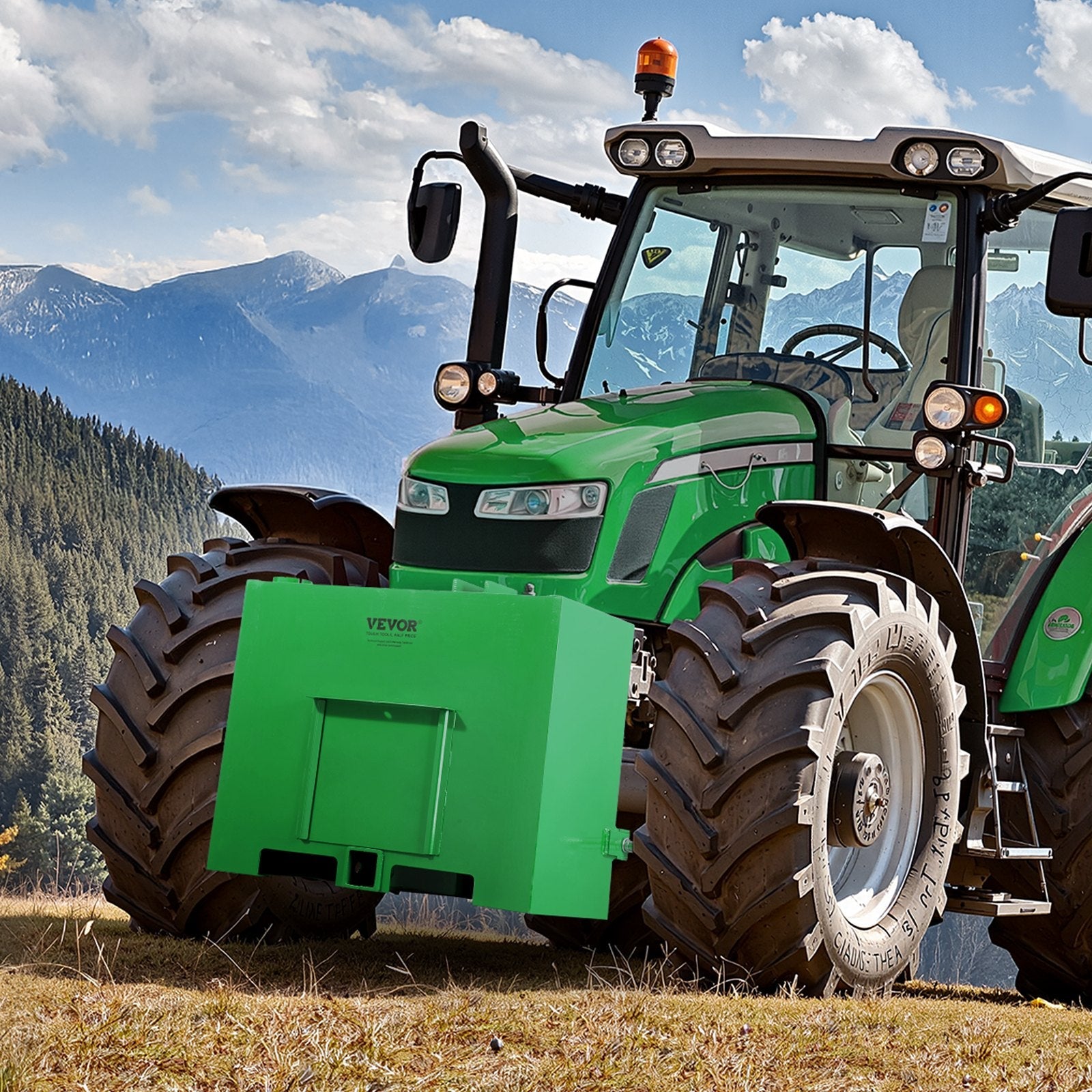 VEVOR Ballast Box 3 Point Category 1 Tractor Easy Tach Hitch Counterweight Green