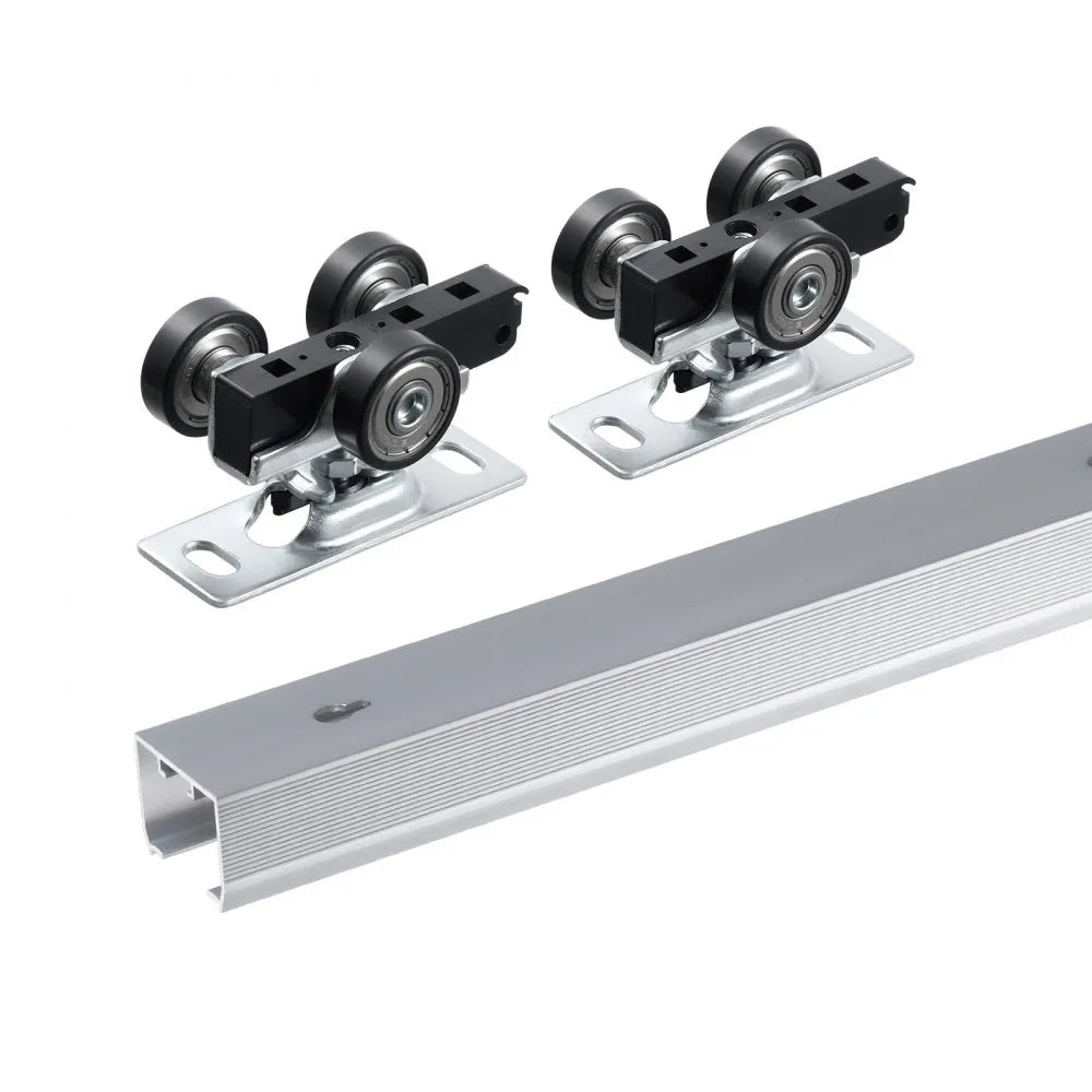 VEVOR Pocket Door Track Kit 5 ft Heavy Duty Pocket Door Hardware Kit 3 Wheels