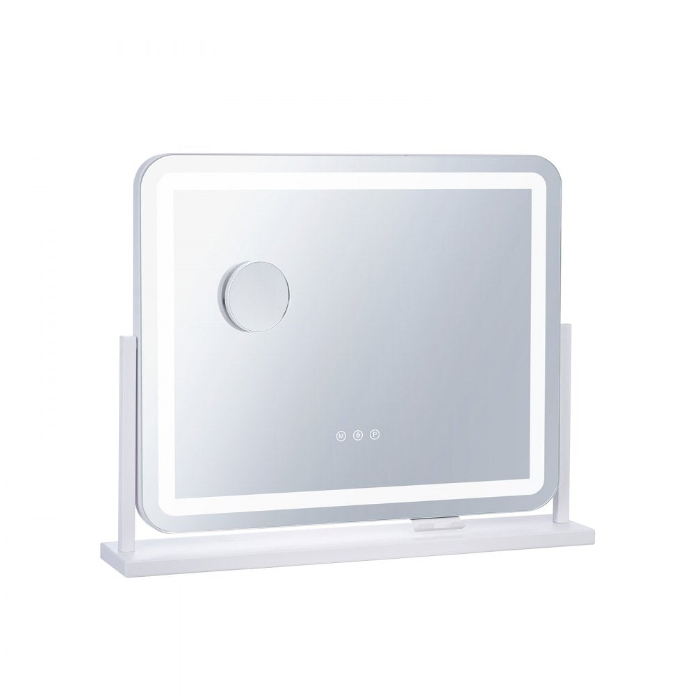 VEVOR Lighted Makeup Mirror 3 Color Vanity w/ USB Port Magnification21.7x17.7 in