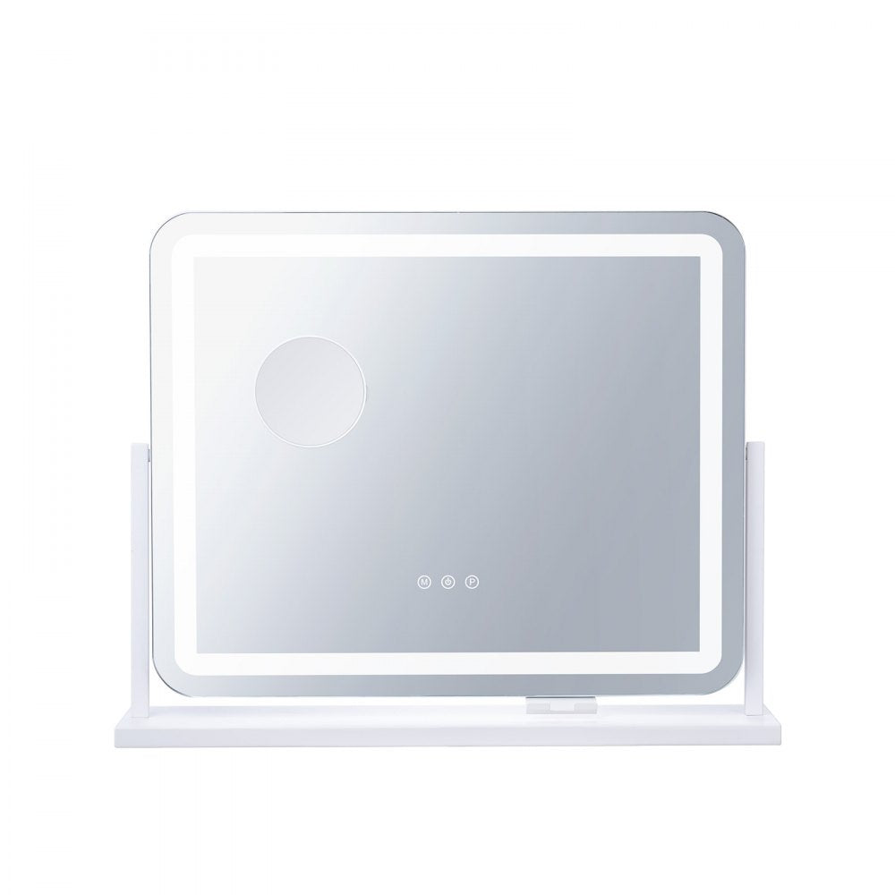 VEVOR Lighted Makeup Mirror 3 Color Vanity w/ USB Port Magnification21.7x17.7 in