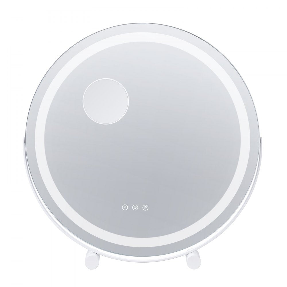 VEVOR 20” Vanity Mirror With Lights LED Makeup Round w/ Smart Touch for Bedroom