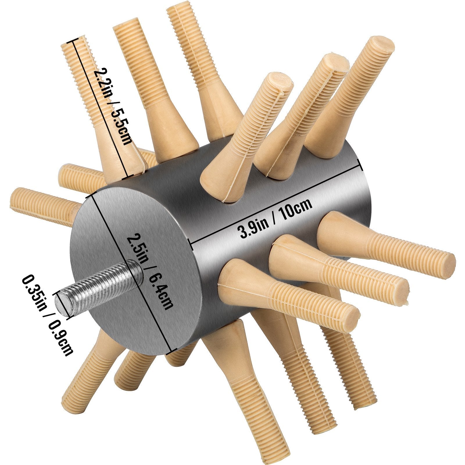 VEVOR Chicken Plucker Drill Attachment, Stainless Steel Drill Chicken Plucker, 18 Fingers Chicken Feather Plucker Machine, 0.4 Inches Shank Poultry Defeathering Machine For Small Chicken Quail Pigeon