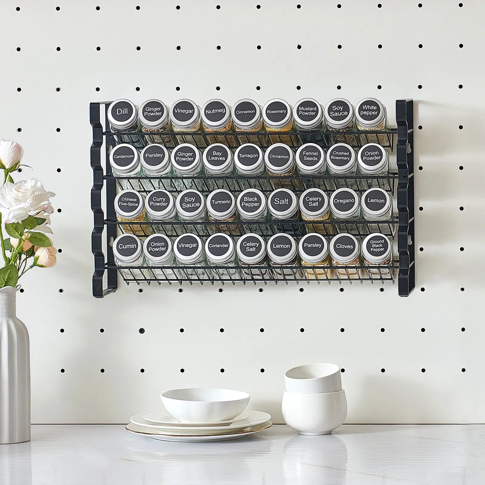 VEVOR Spice Rack Organizer for Cabinet Kitchen Seasoning Organizer 18x11 in