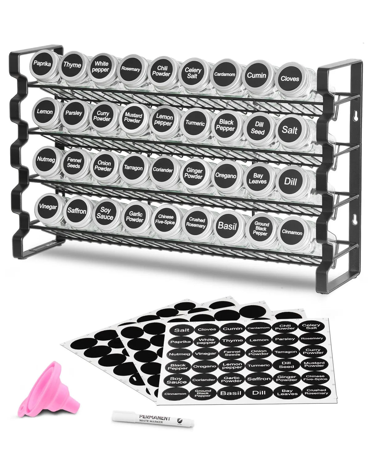 VEVOR Spice Rack Organizer for Cabinet Kitchen Seasoning Organizer 18x11 in