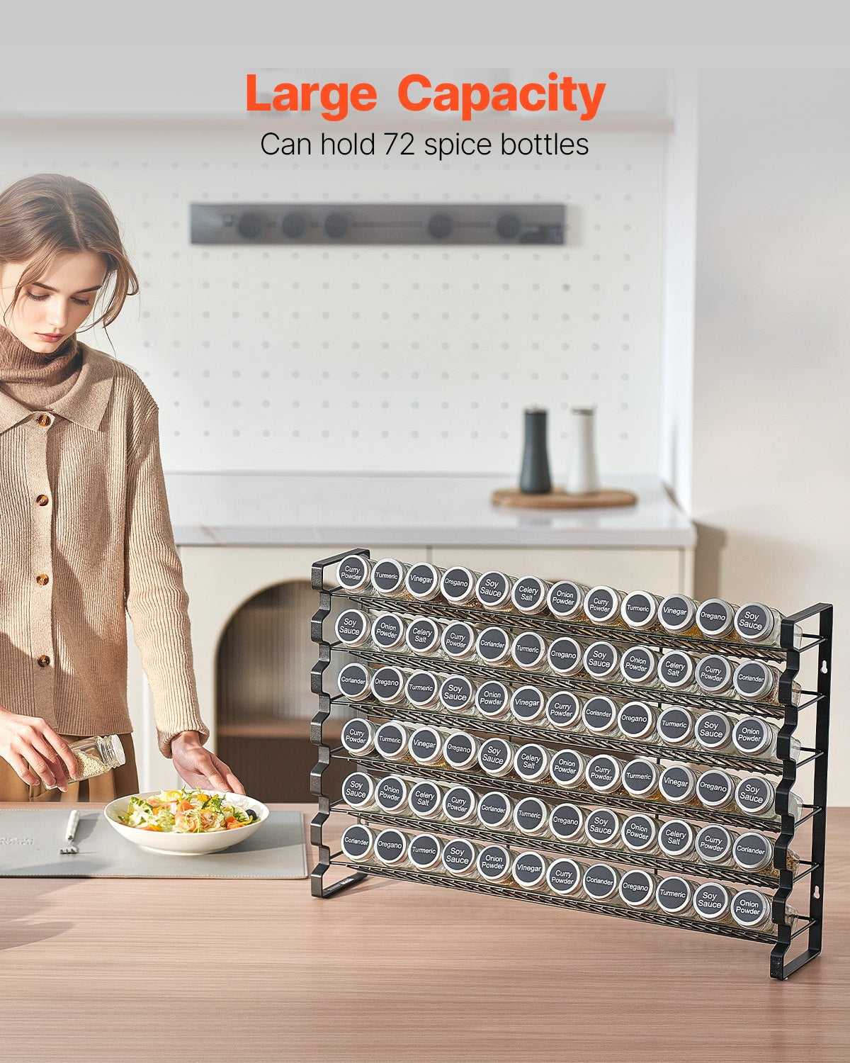 VEVOR Spice Rack Organizer for Cabinet Kitchen Seasoning Organizer 23x16 in