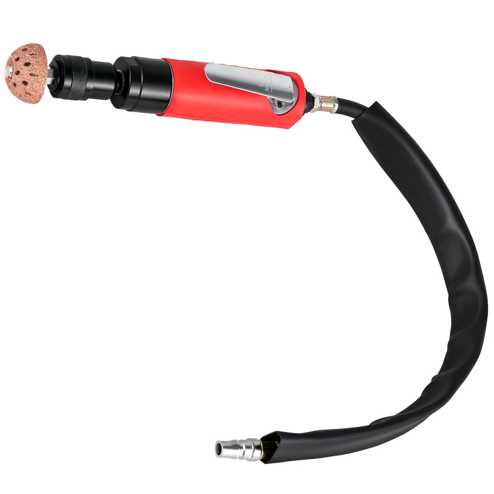 VEVOR Air Tire Buffer, 2500rpm Low Speed Tire Buffer, 35 mm Pneumatic Buffing Tool, Variable Speed Tire Grinder With Whip Hose, Tire Repair Buffing Wheel For Inner Liner Cleaning, Reaming And Drilling