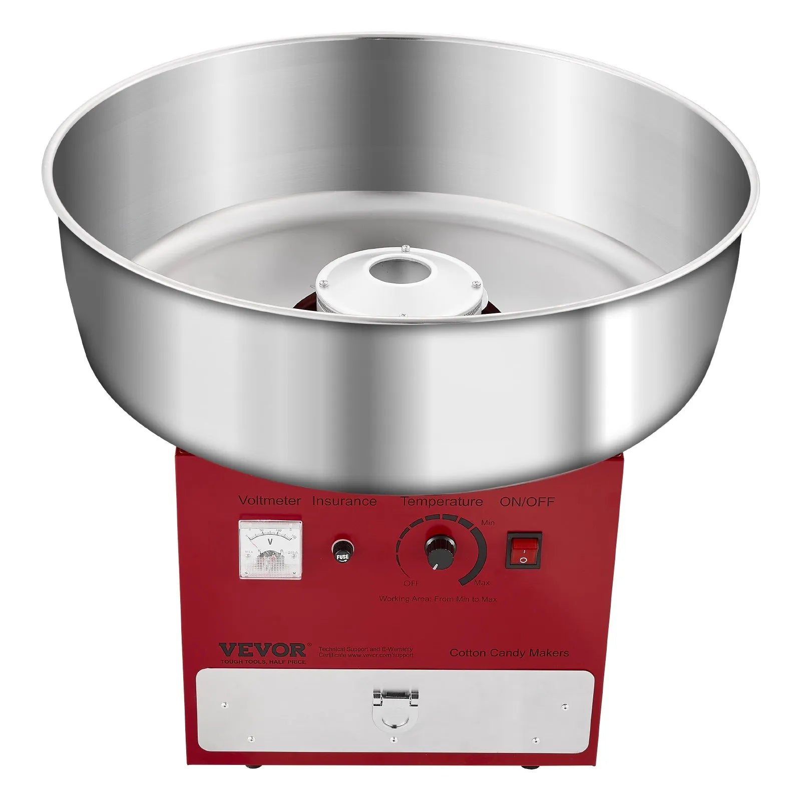 VEVOR Commercial Cotton Candy Machine Sugar Floss Maker 1000W for Party Red