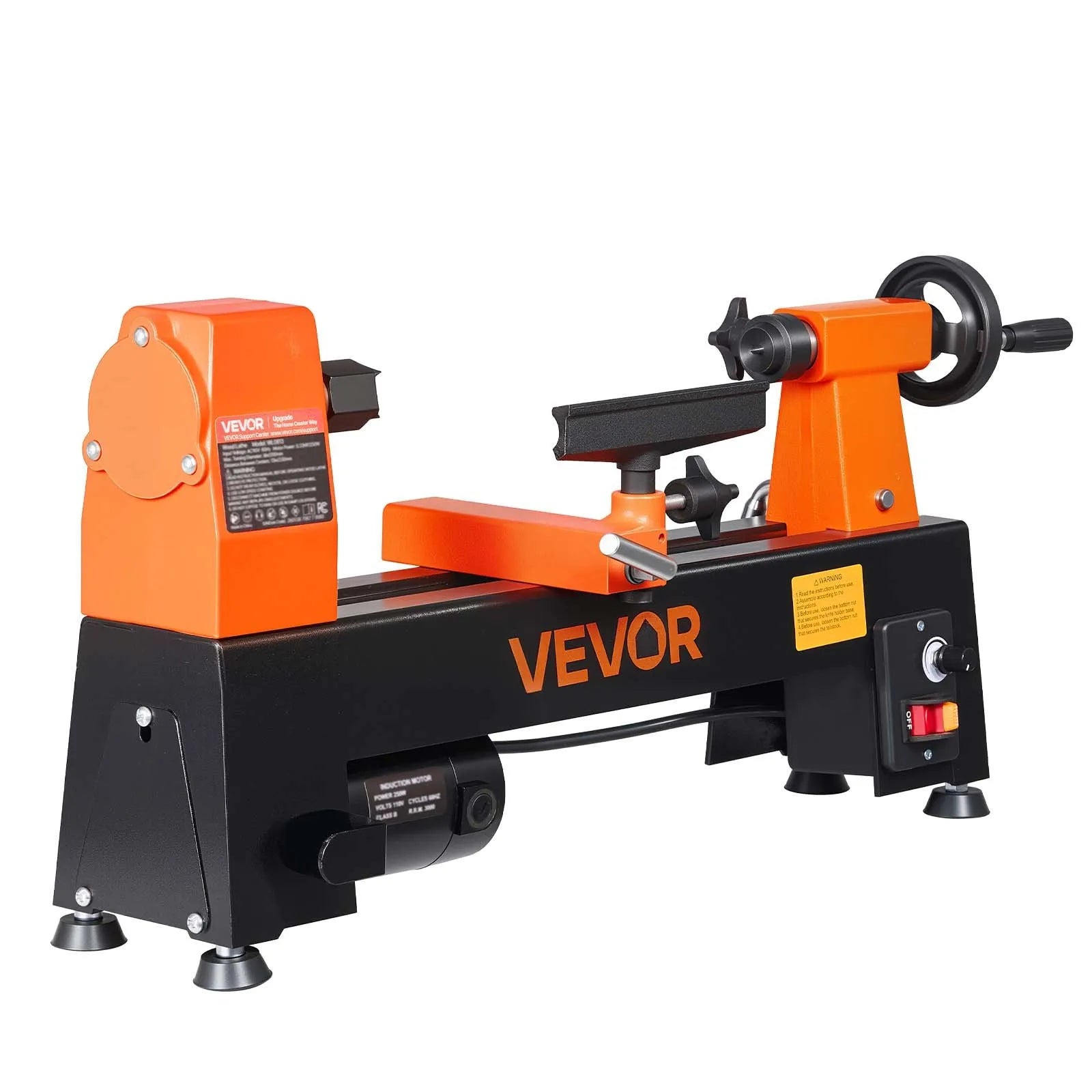 8" x 13" Mini Benchtop Wood Lathe, 1/3 HP Variable Speed Woodworking Lathe, 150–3200 RPM