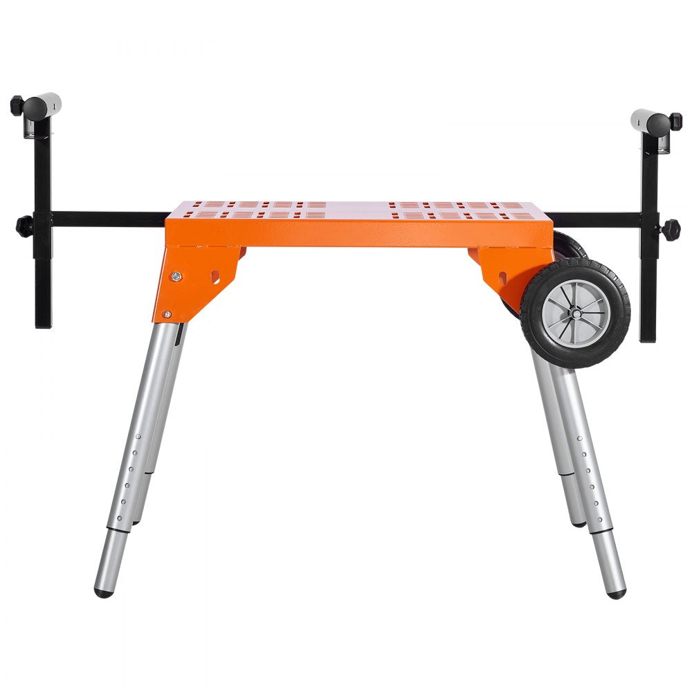VEVOR Miter Saw Stand with Tabletop and Wheels 330lbs Load Capacity Adjustable
