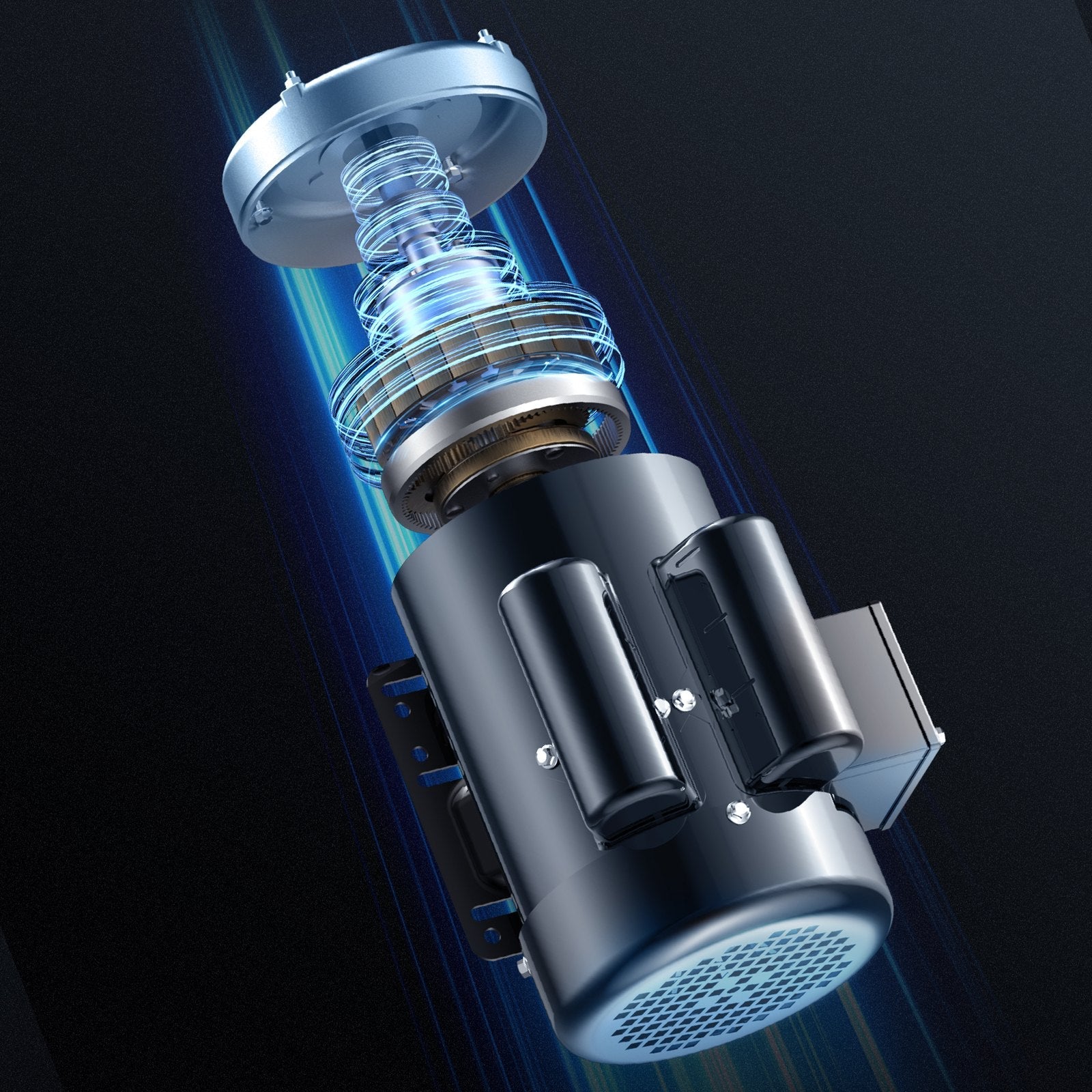 VEVOR 1.5HP Electric Motor 3450RPM AC115V/230V 56 Frame 1-Phase 5/8" Keyed Shaft