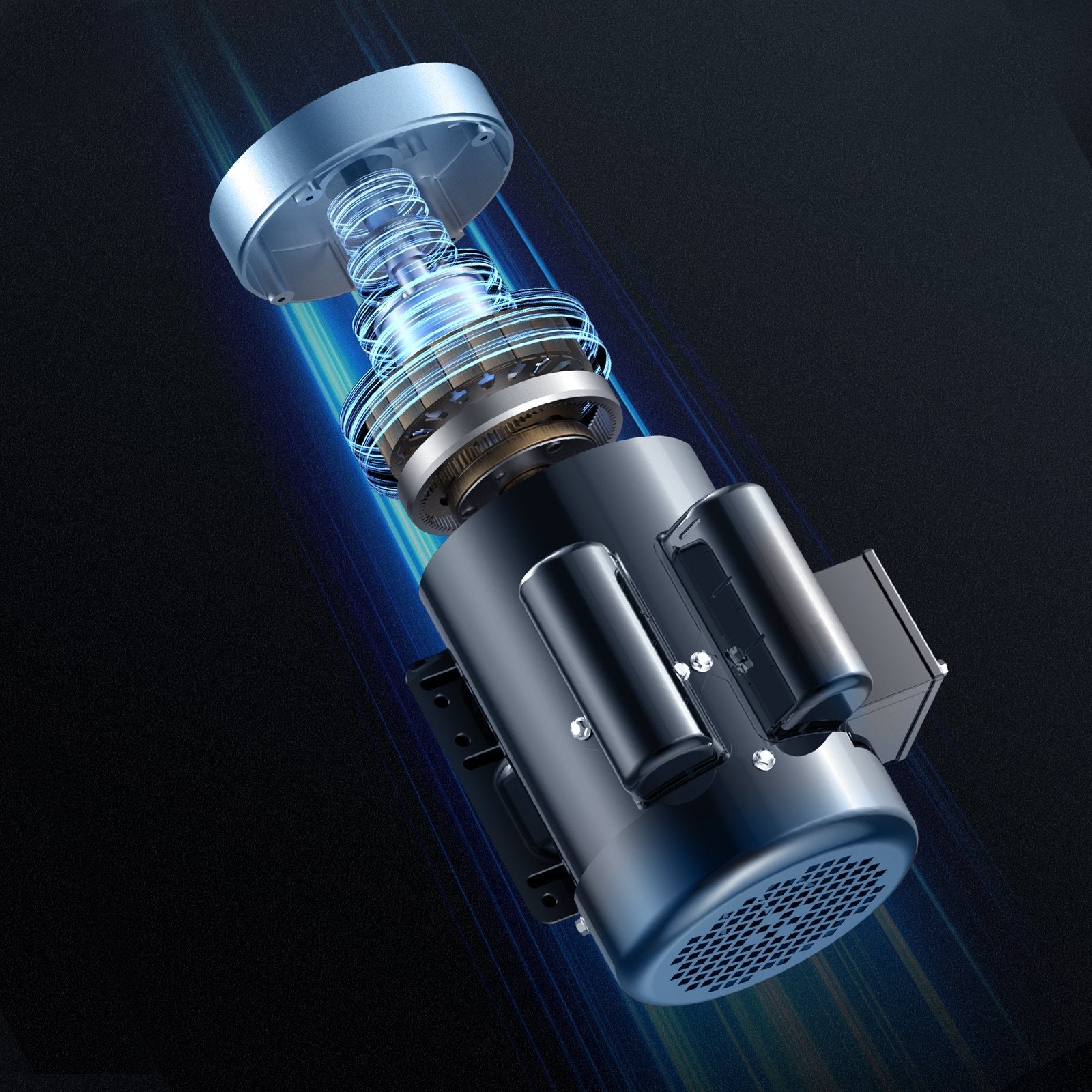 VEVOR 1.5HP Electric Motor 3450RPM AC11V/230V 56C Frame 1-Phase 5/8" Keyed Shaft