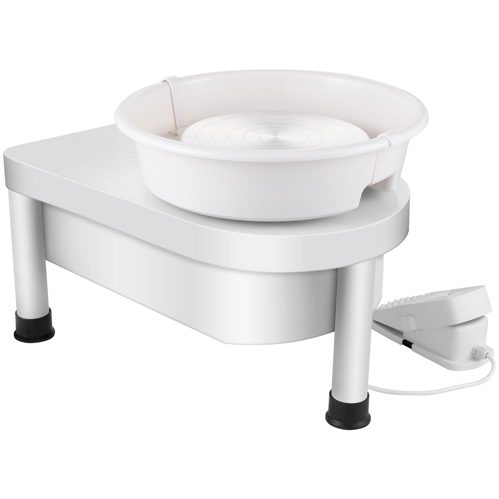 VEVOR Pottery Wheel 25CM Pottery Forming Machine 350W Electric Wheel for Pottery with Foot Pedal and Detachable Basin Easy Cleaning for Ceramics Clay Art Craft DIY