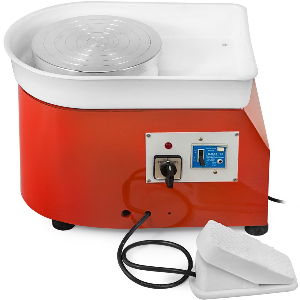 VEVOR Pottery Wheel 25cm Pottery Forming Machine with Sculpting Set Adjustable Feet Ceramic Pottery Wheel 280W Art Craft DIY Clay Tool for Ceramic Work Ceramics Clay