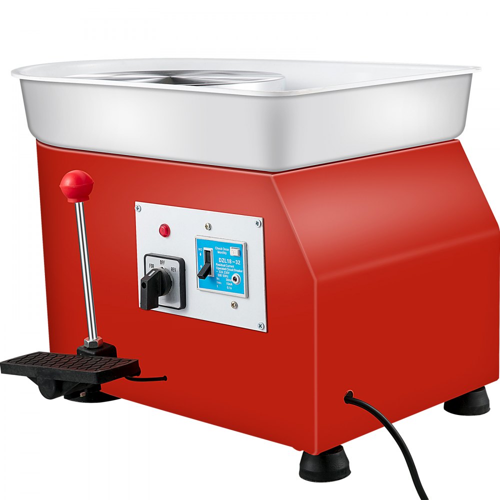 VEVOR Pottery Wheel 25cm Pottery Forming Machine with Sculpting Set Adjustable Ceramic Pottery Wheel 280W with Foot Pedal Art Craft DIY Clay Tool for Ceramic Work Ceramics Clay