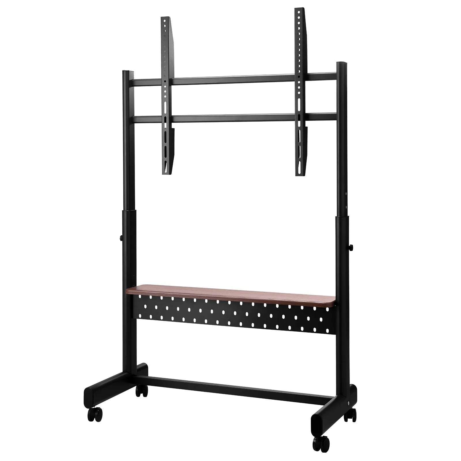 VEVOR Rolling TV Stand Mobile TV Cart Holds Up to 205 lbs for 55-100 Inch TVs