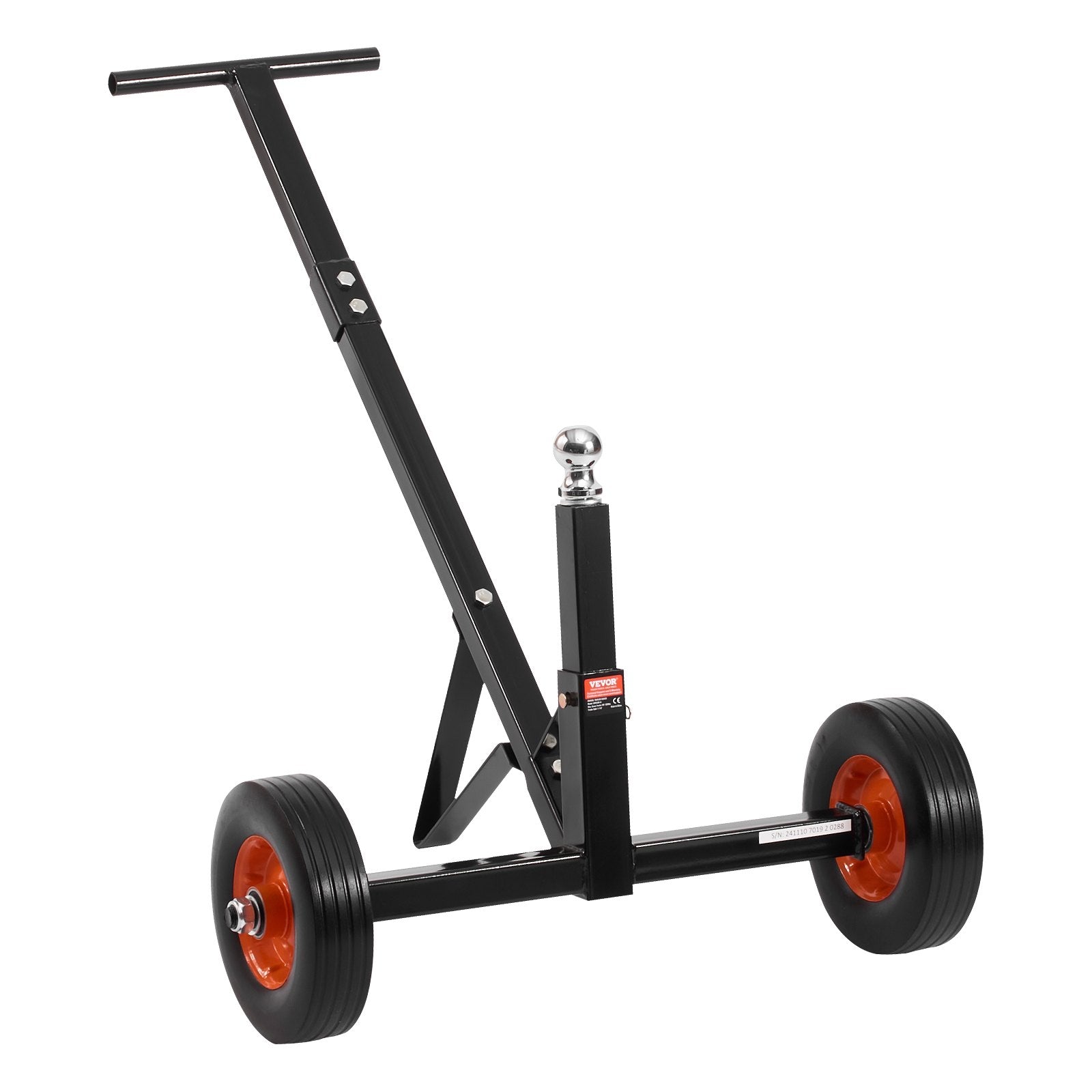 600lbs Trailer Dolly 16.5 and 22 inAdjustable Height 1-7/8 in Ball Solid Tires