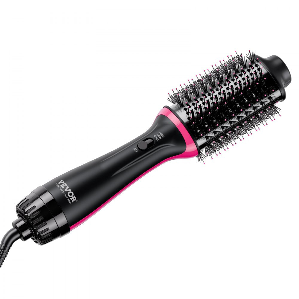VEVOR Hair Blow Dryer Brush Dual Voltage Hot Air Styler with 2.56" Oval Barrel