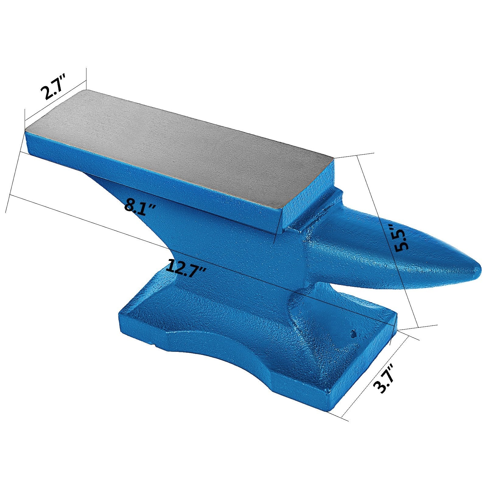 VEVOR Single Horn Anvil 22Lbs Cast Iron Anvil Blacksmith for Sale Forge Tools and Equipment Anvil Rugged Round Horn Anvil Blacksmith Jewelers Metalsmith Blacksmith Tool