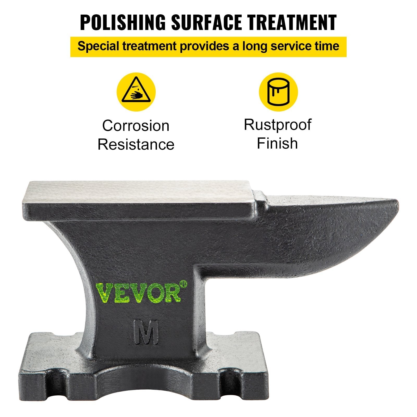 VEVOR Cast Iron Anvil, 25 Lbs(11kg) Single Horn Anvil with 6.8 x 3.5 inch Countertop and Stable Base, High Hardness Rugged Round Horn Anvil Blacksmith, for Bending, Shaping