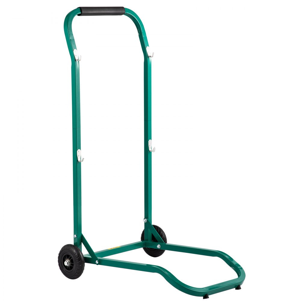 VEVOR Steel Recycling Cart, 220 lbs Load Capacity 22.8 x 15.7 Inch, 4 Wheels Moving Bin Cart, Easy Assembly & Weatherproof, Well-Built Hook-Type for Simple Recycle Bin and Recycle Caddy, Green