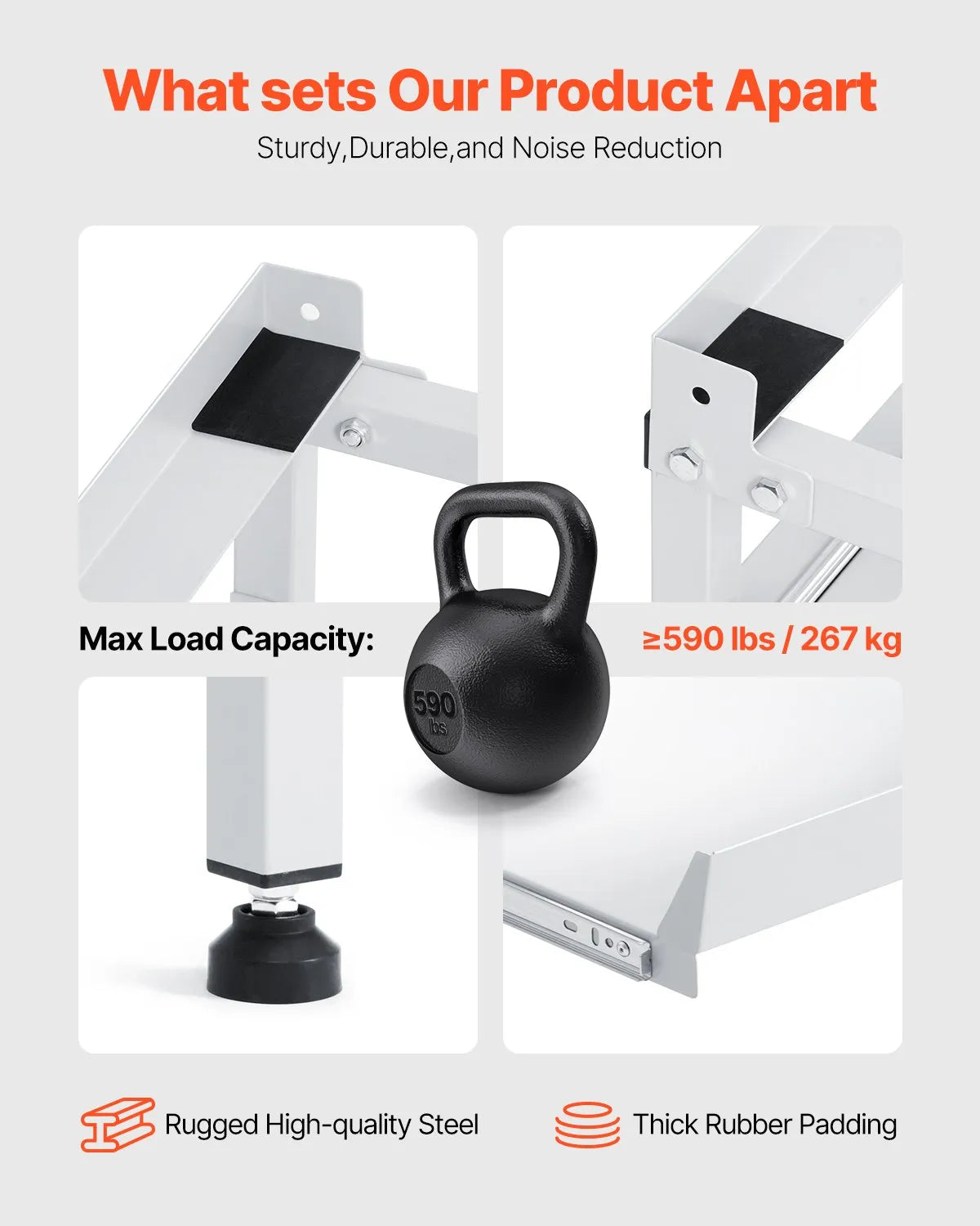 VEVOR Washing Machine Stand Pedestal 48.5x25 Inch 590LB with Double Tray