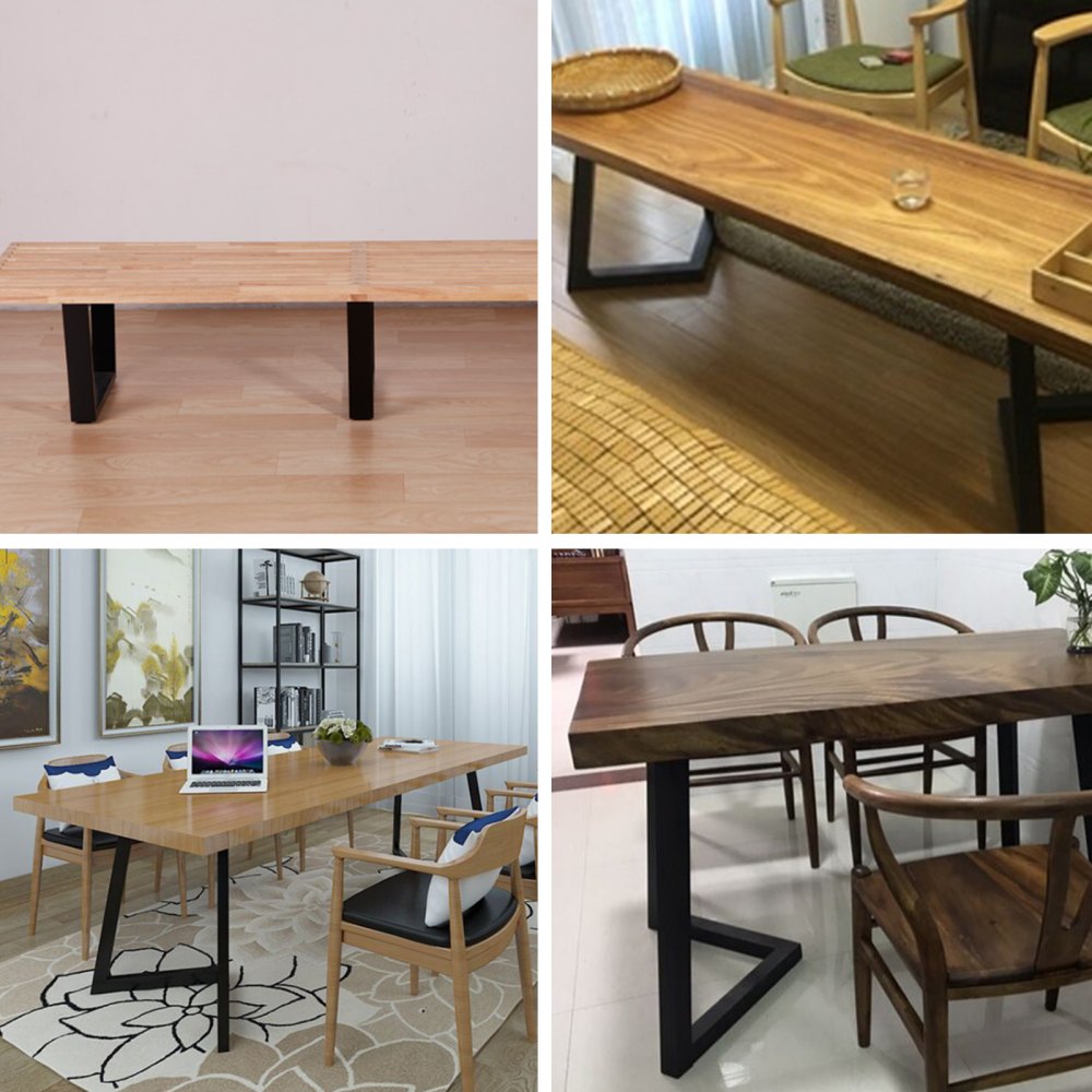 Metal Table Dining Leg Adjustable Table Legs 16 X18" Desk Bench Legs Set Of 2