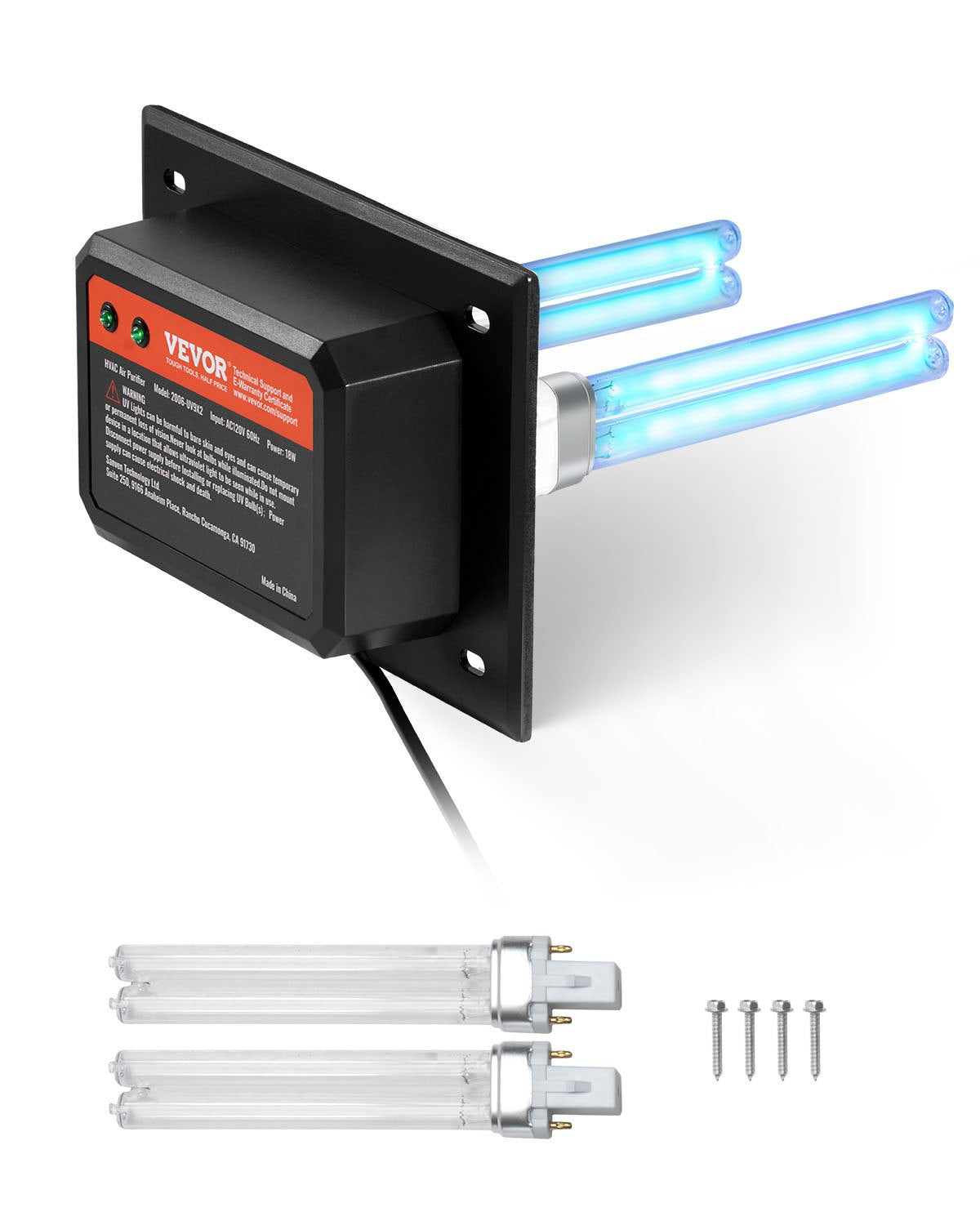 VEVOR HVAC Air Purifier Whole House 18W 7inch Light in Duct for Ac Systems