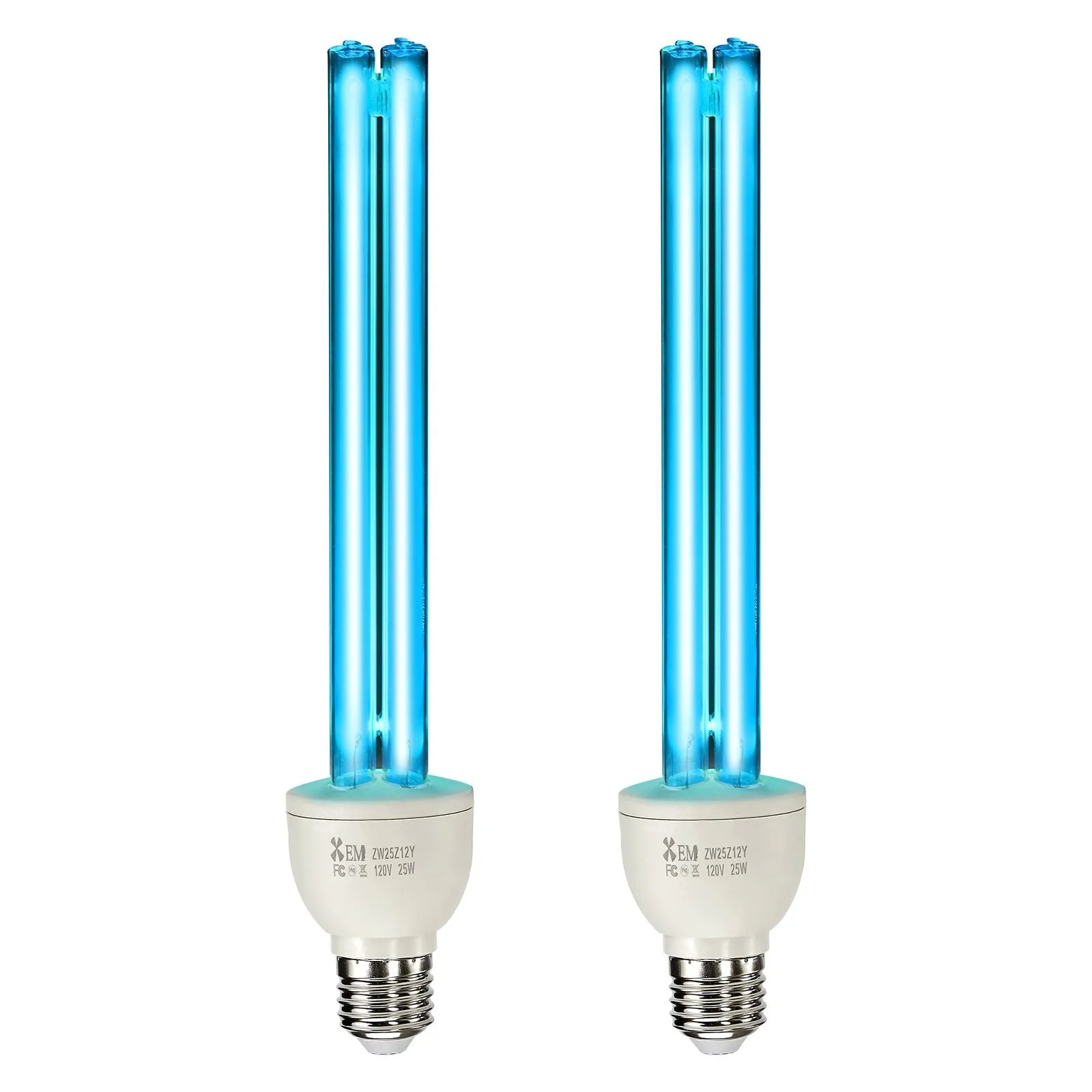 VEVOR UV Light Bulb 2 Pack 25W Replacement Ultraviolet UVC Lamp with Ozone UVO