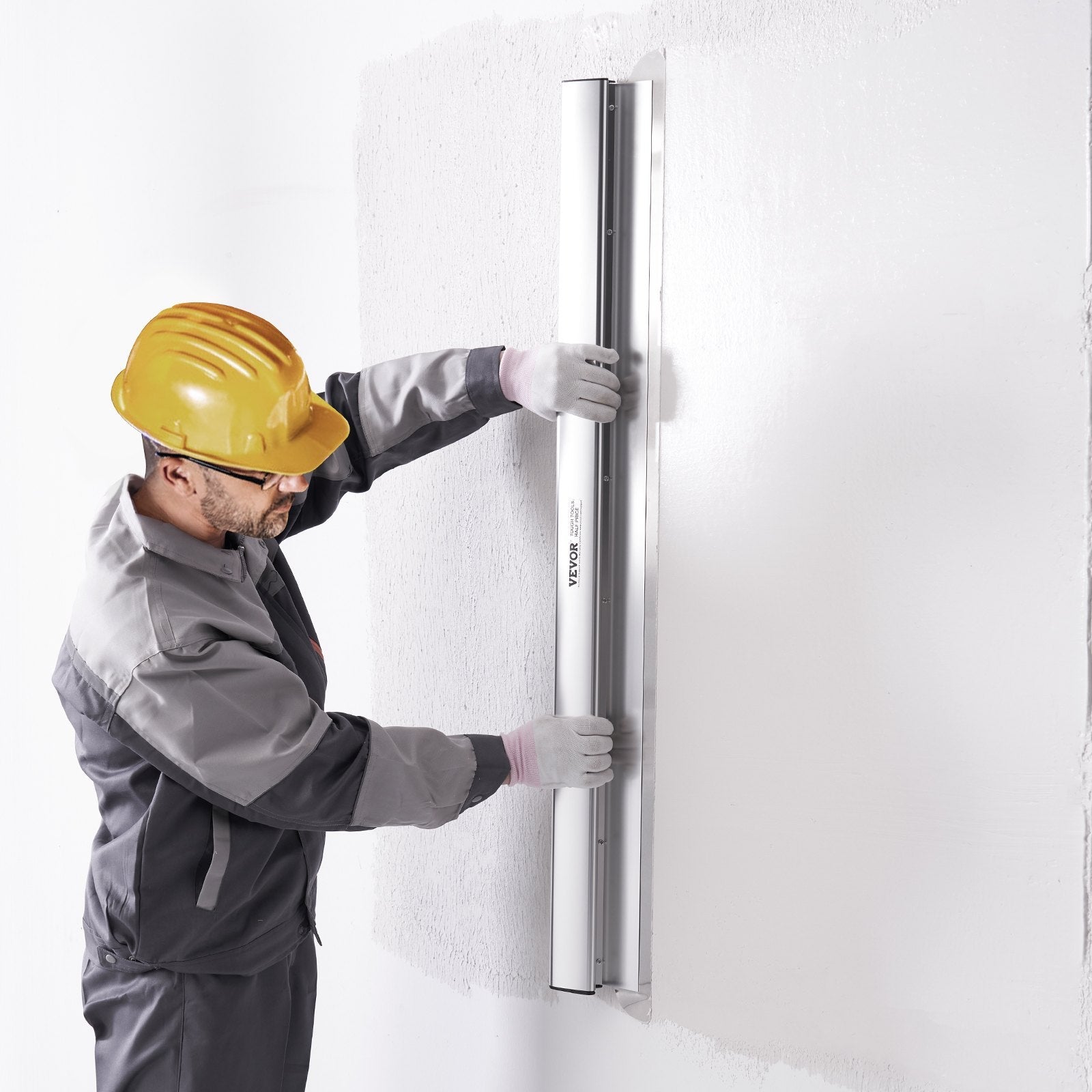 VEVOR Drywall Skimming Blade,48 inch Smoothing Knife, Stainless Steel Blade & Aluminum Alloy Body Professional Skim Coat Tools For Drywall, Wipe/Drywall Knife, for Gyprock/WallBoard/Plasterboard