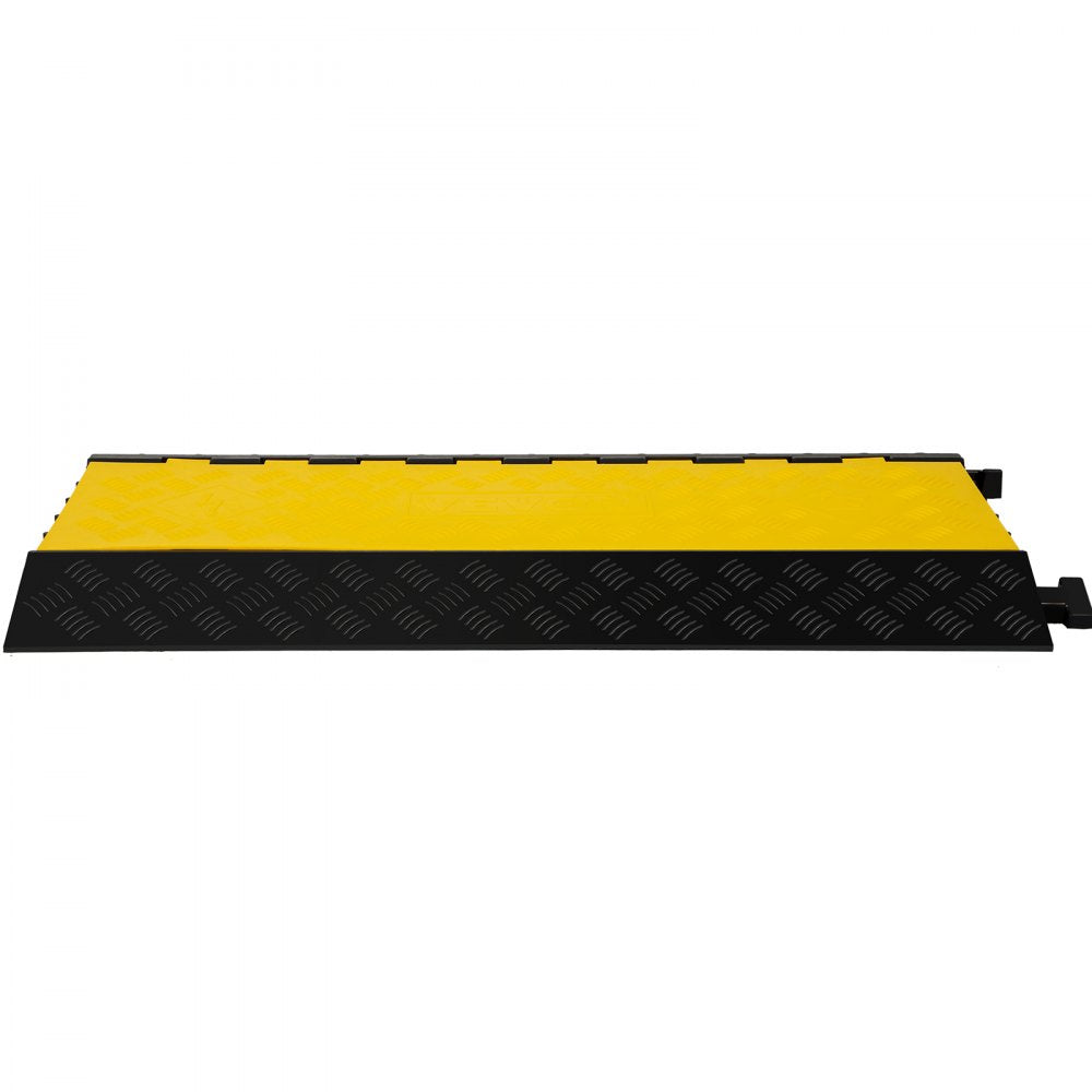 VEVOR 5 Channel Rubber Cable Protectors Extreme Cable Ramps 66000lbs Heavy Duty 5 Slots Protective Cable Wire Cord Ramp Driveway Rubber Traffic Speed Bumps