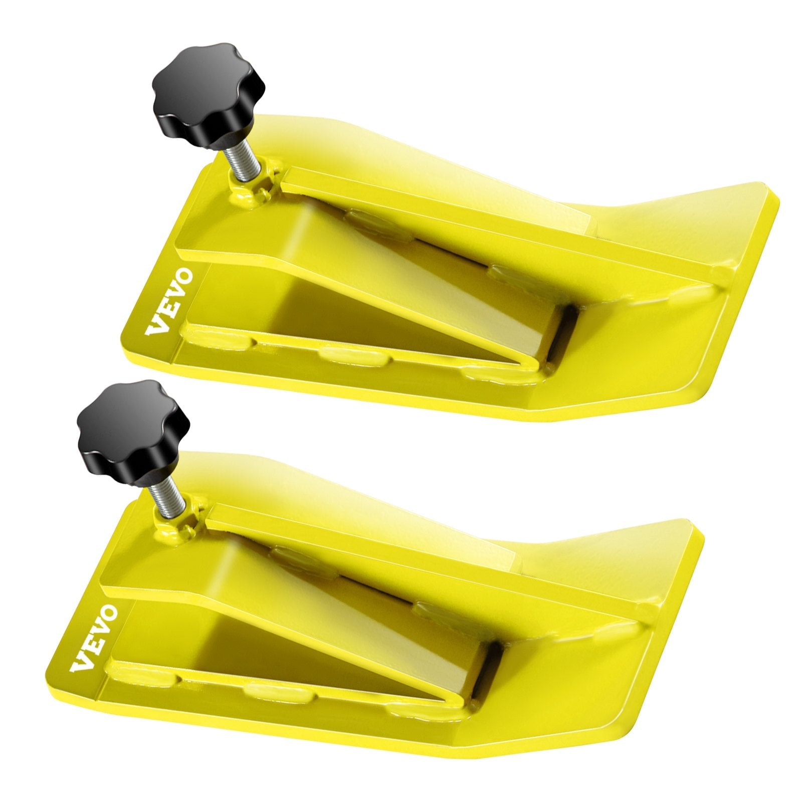 VEVOR 2pcs Tractor Bucket Protector Ski Edge Tamer Protector Snow Removal Yellow