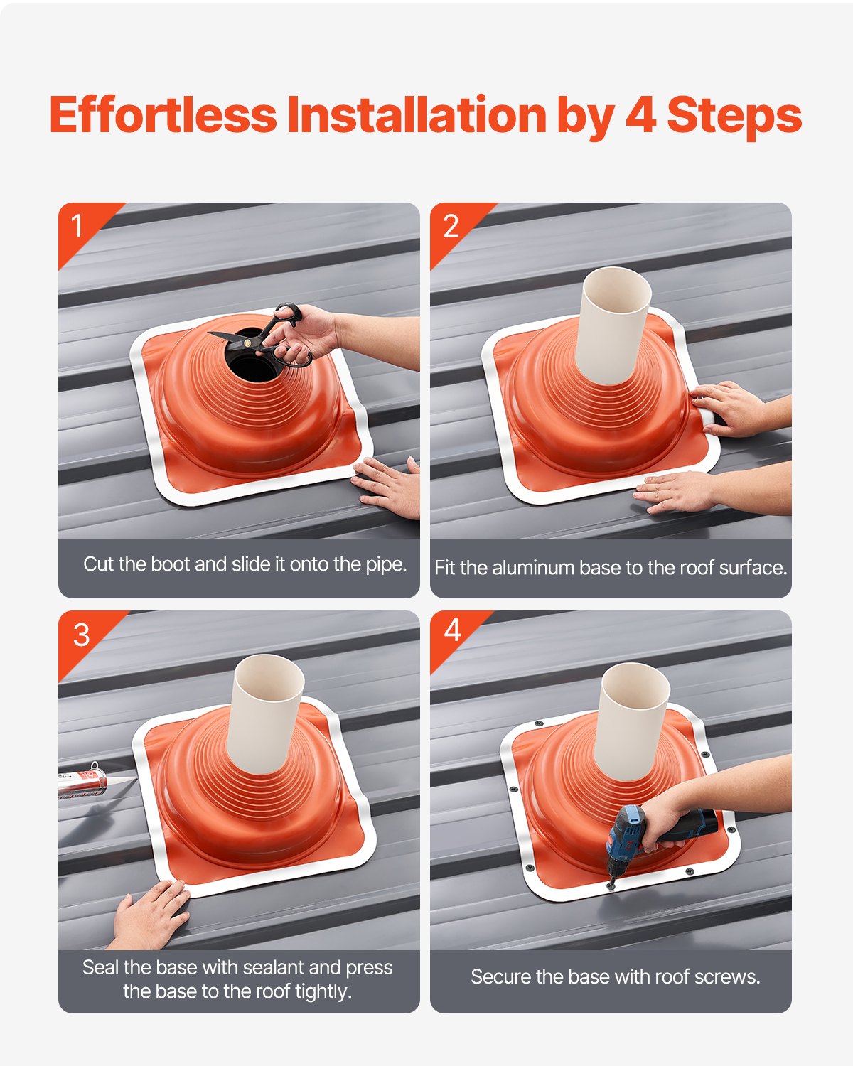 VEVOR Baking Pan Set 6-Piece Nonstick Carbon Steel Set with Silicone Handles
