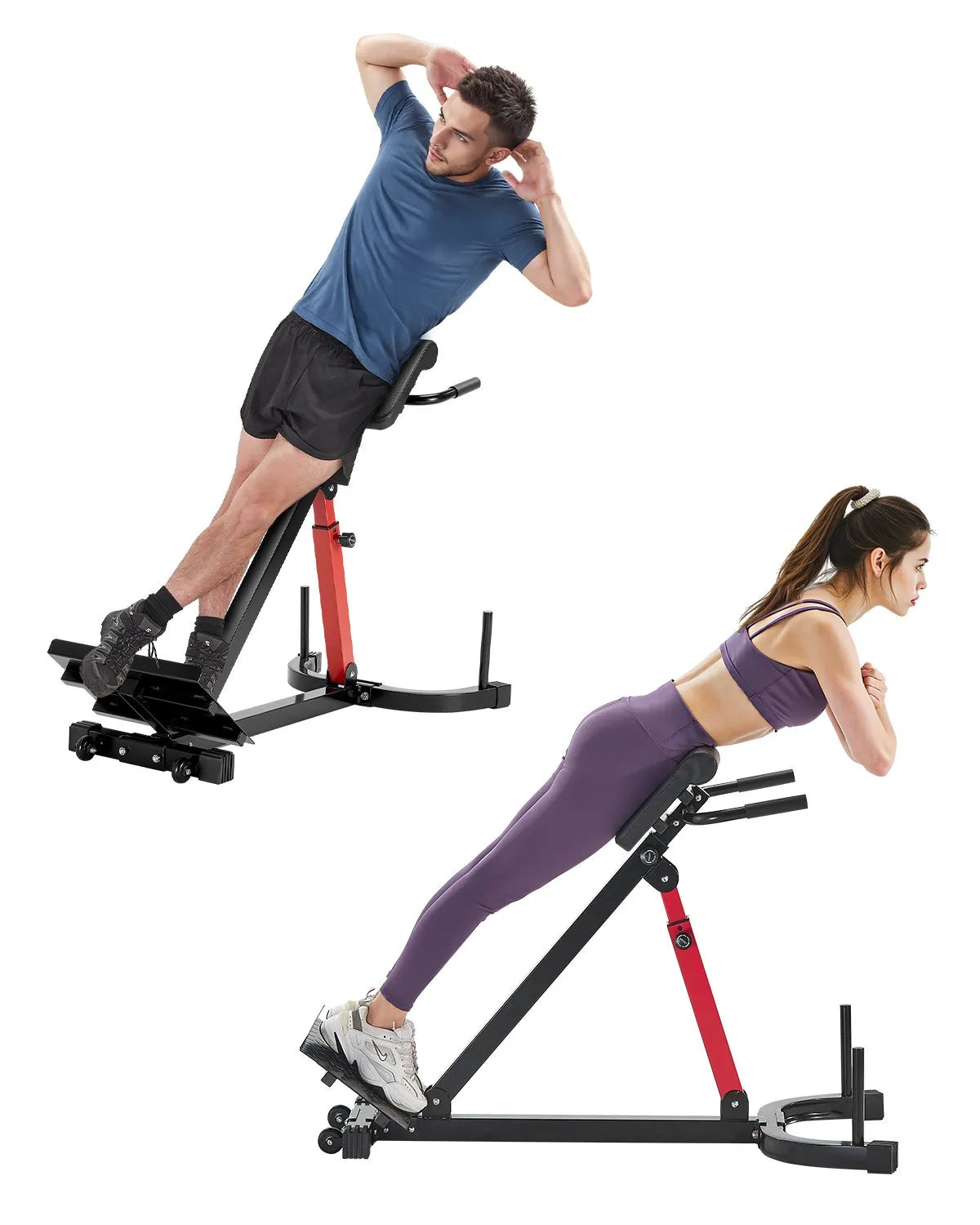 VEVOR Roman Chair Back Extension Hyperextension Bench Multi-Function Adjustable