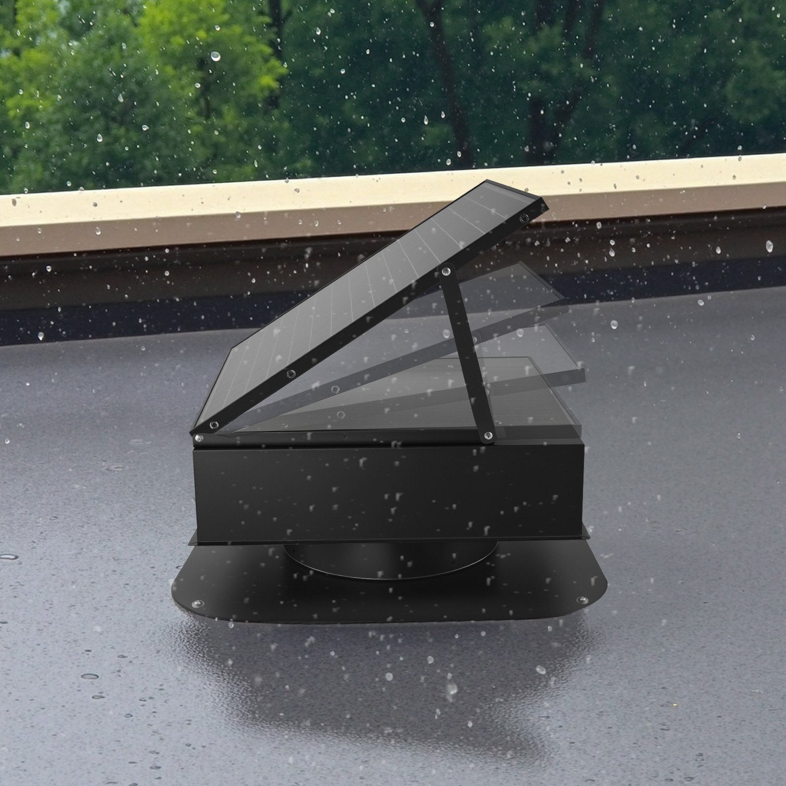 VEVOR Solar Roof Attic Exhaust Fan 35W with Smart Thermostat Brushless Motor